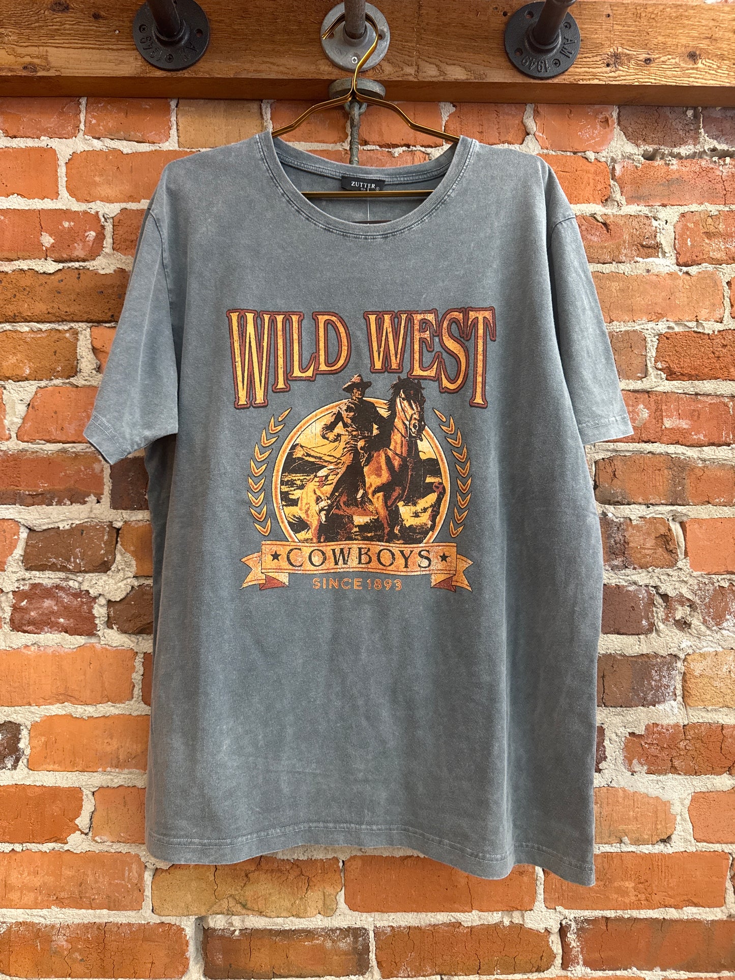 Wild West Cowboys-Denim Graphic Tee