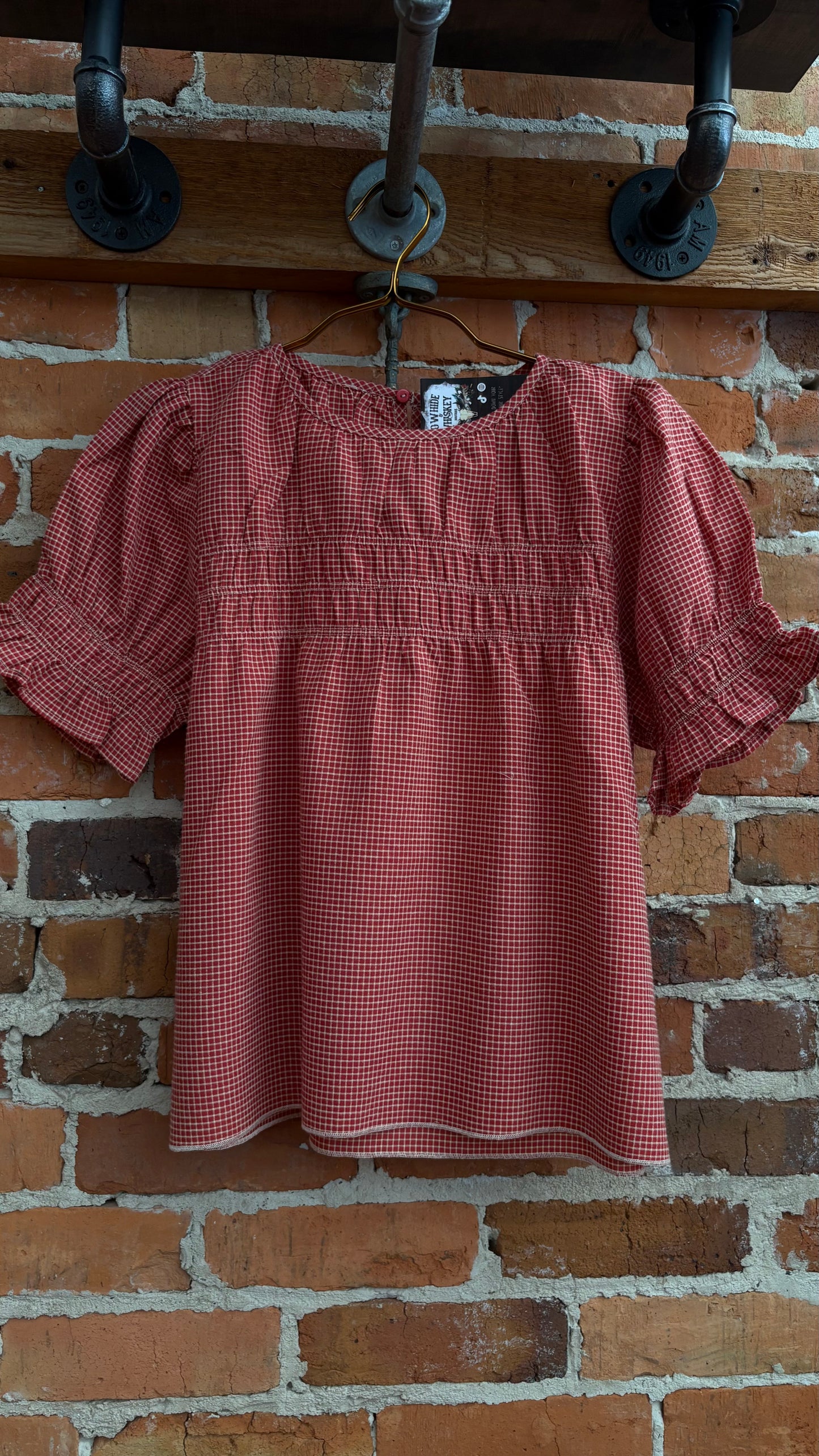 Dusty Maple – Red Plaid Top