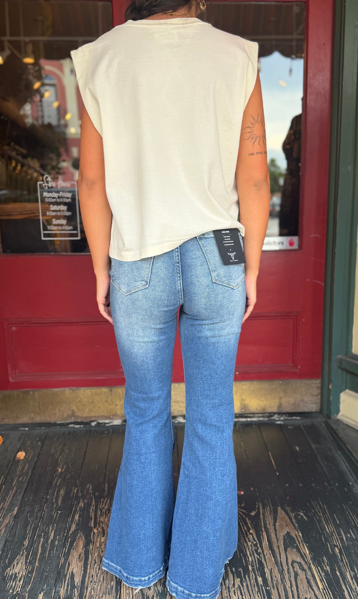 Trouble in Denim – Dark Wash Flare Jeans