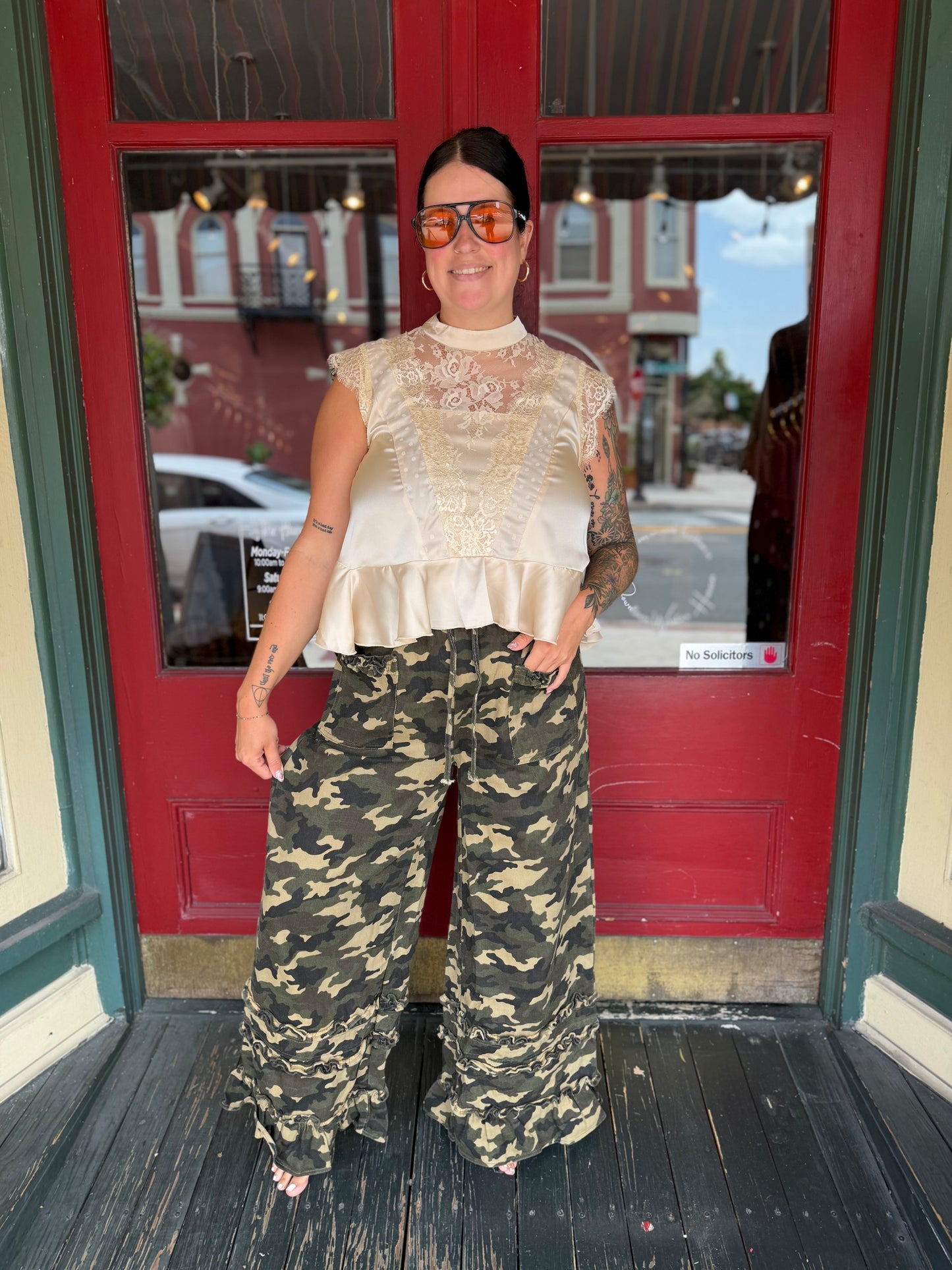 Southern Rebel – Camo Wide Leg Pants
