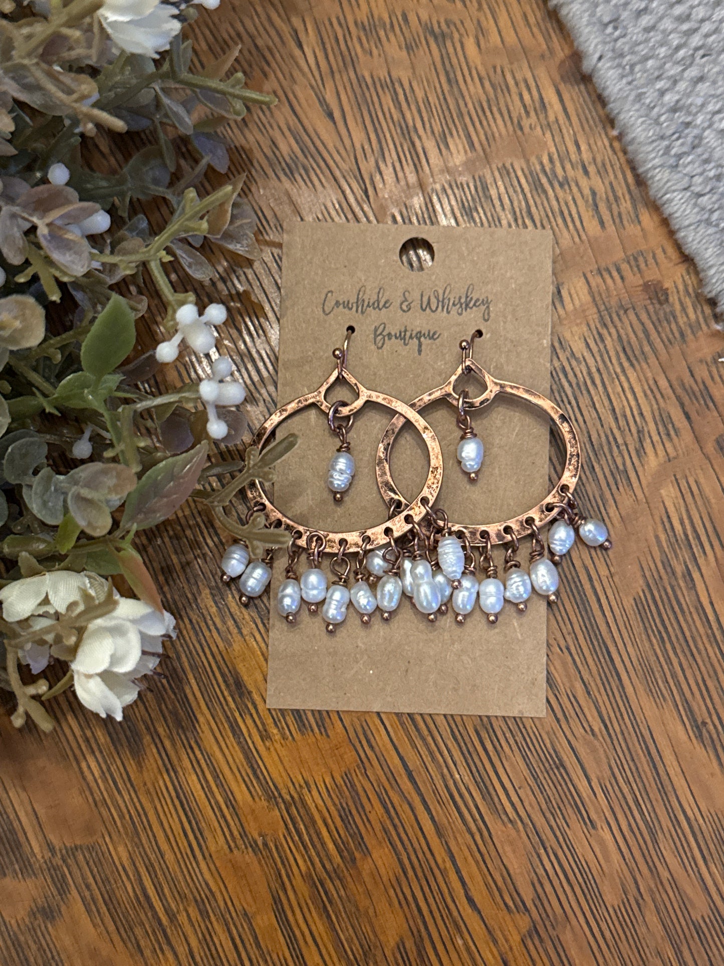 Copper Pearl - Earrings
