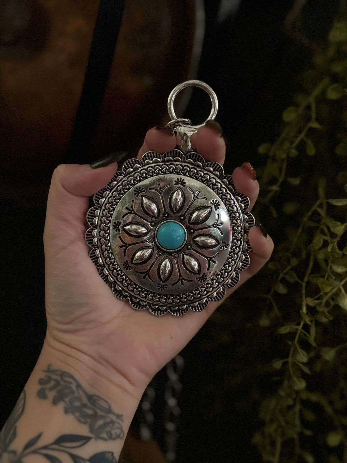 Western Medallion - Silver Necklace