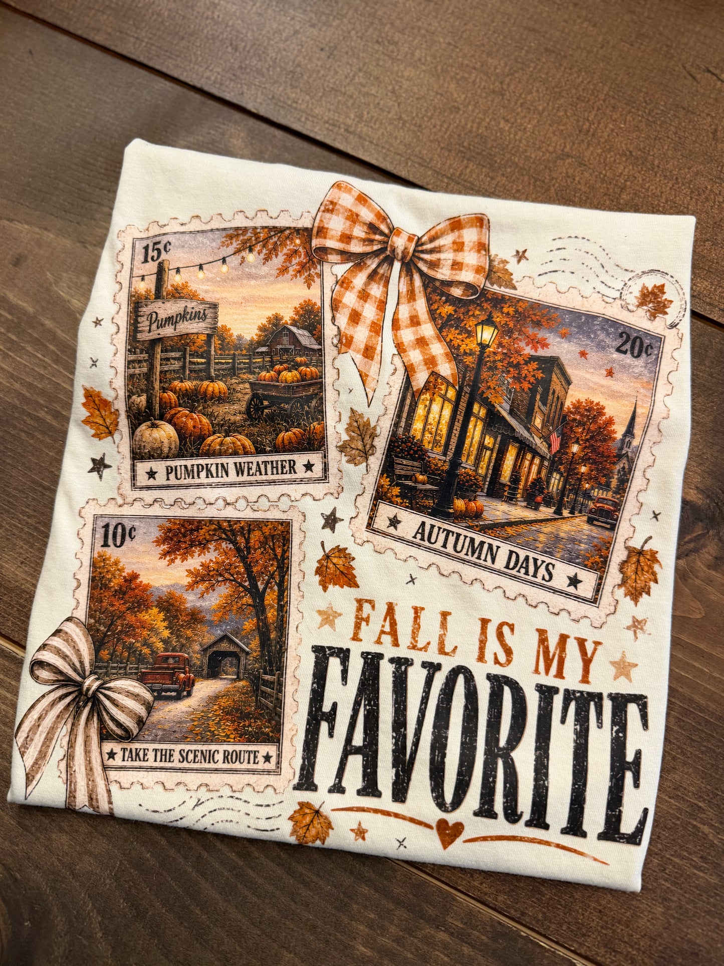 Fall is my Favorite - Ivory Graphic Tee