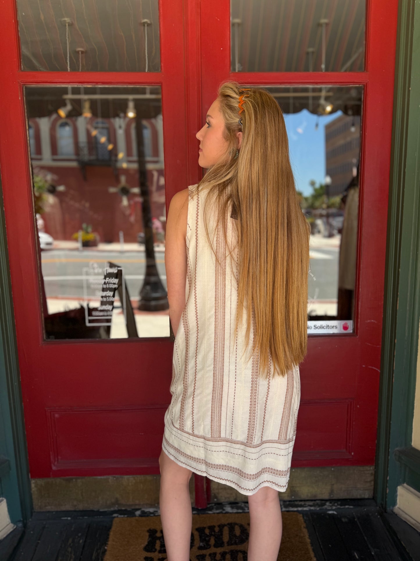 Woven Earth – White Relaxed Tank Dress