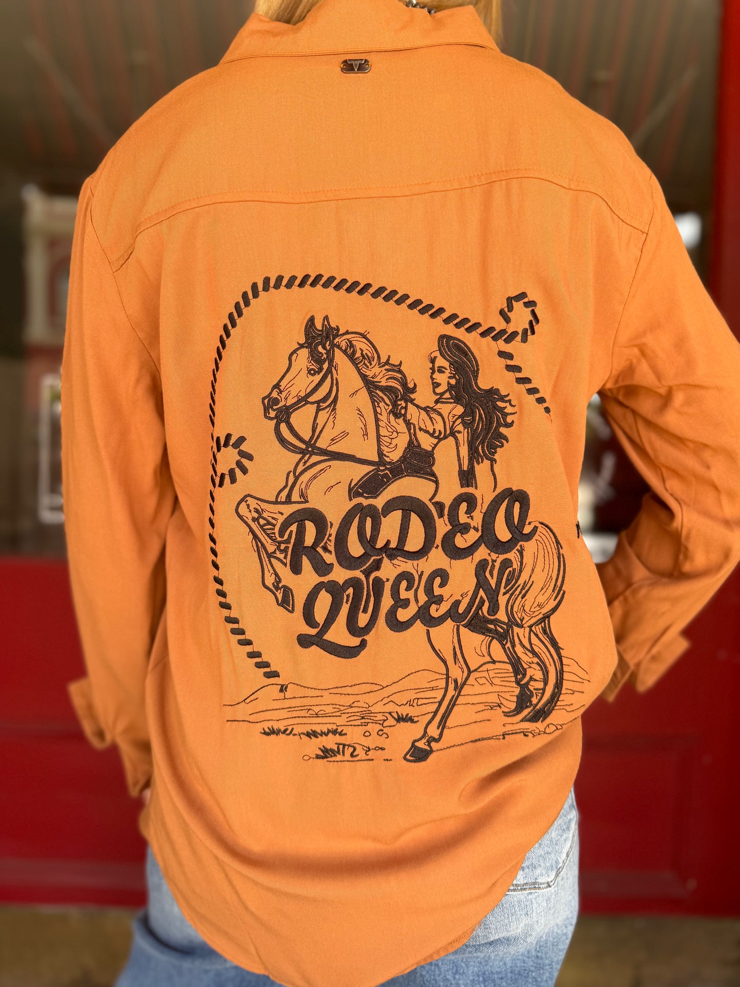 The Grand Entry – Camel Button Down Top