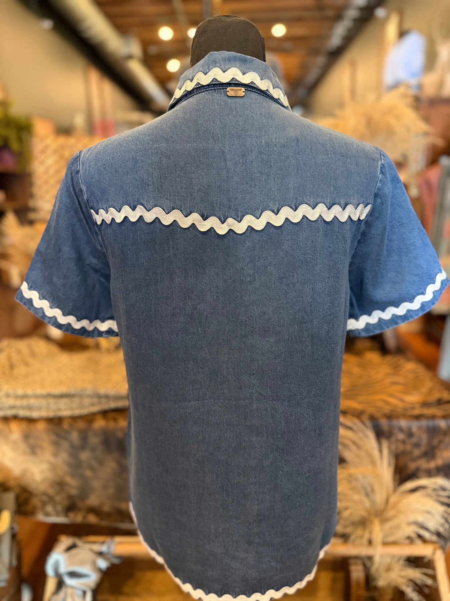 Retro Rodeo – Embroidered Denim Shirt