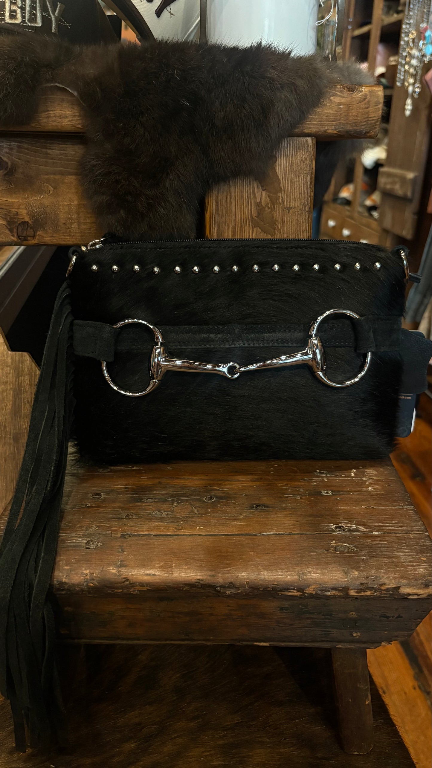 Black Out Snaffle - Mini Crossbody Purse