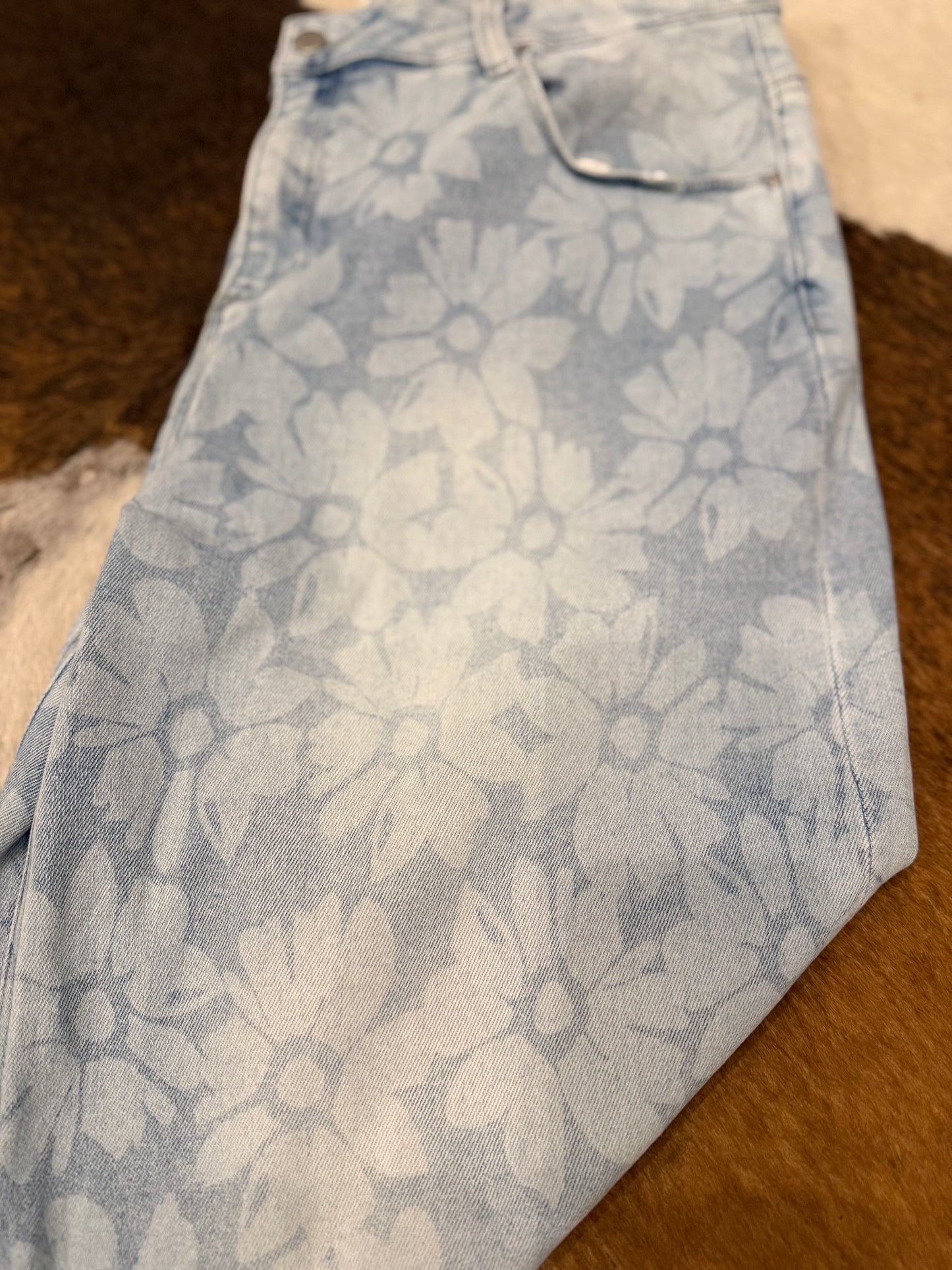Blossoms & Blue Jeans – Wide Leg Floral Jeans