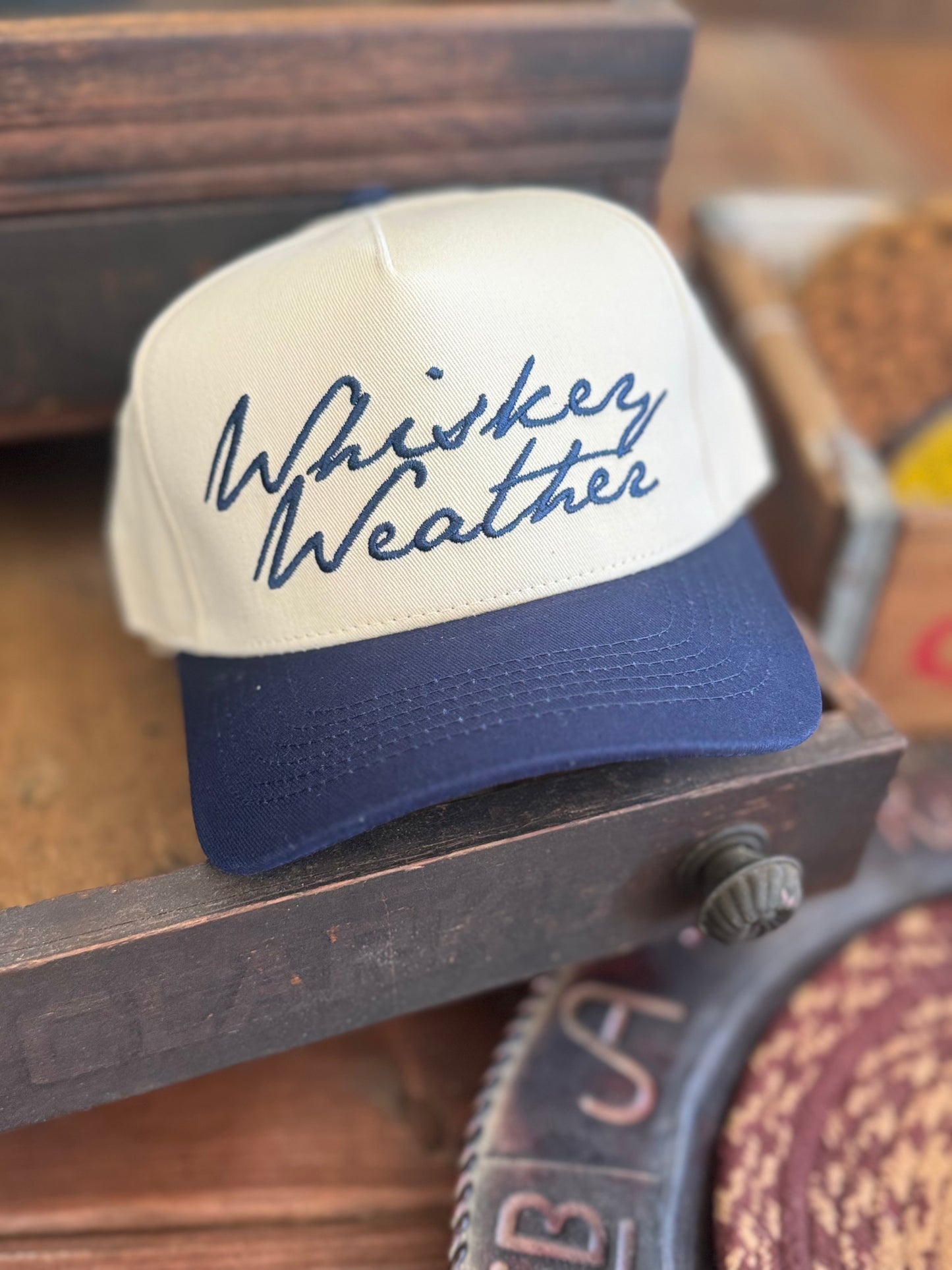 Whiskey Weather - Navy Trucker Hat