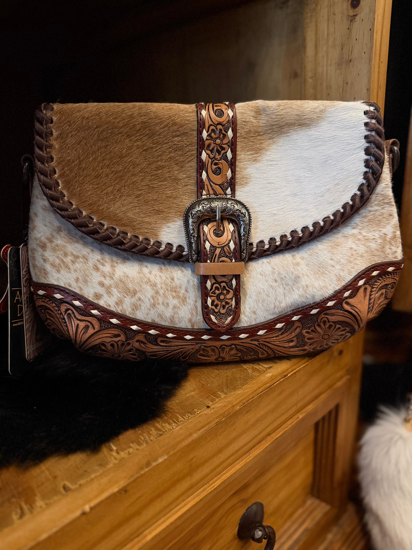 Cowhide Saddle Bag - Purse