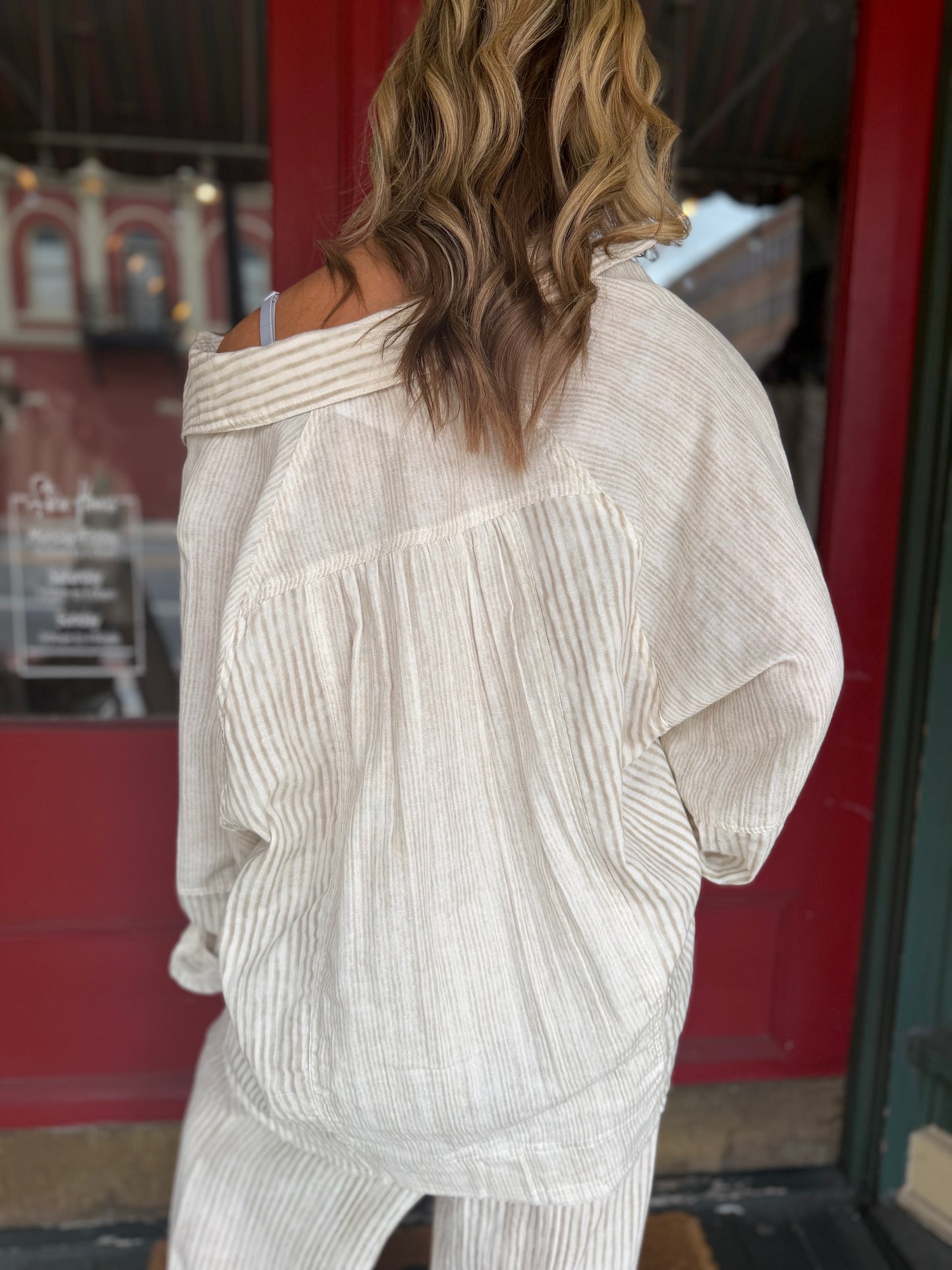 Cedar Creek Stripe β Relaxed Button-Up Shirt