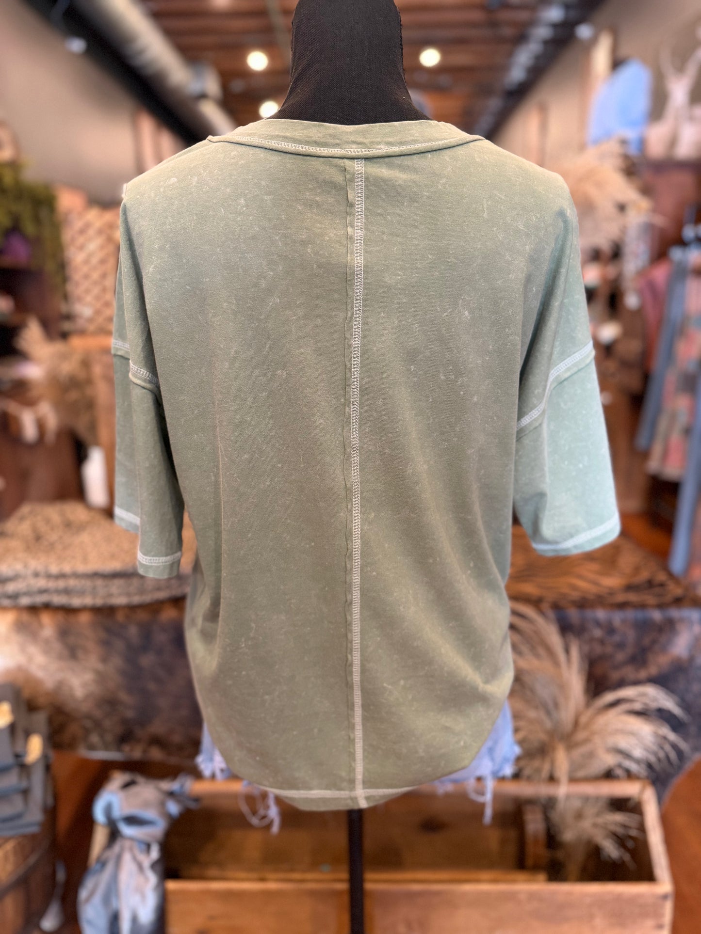 Olive Coastline – Knit Top
