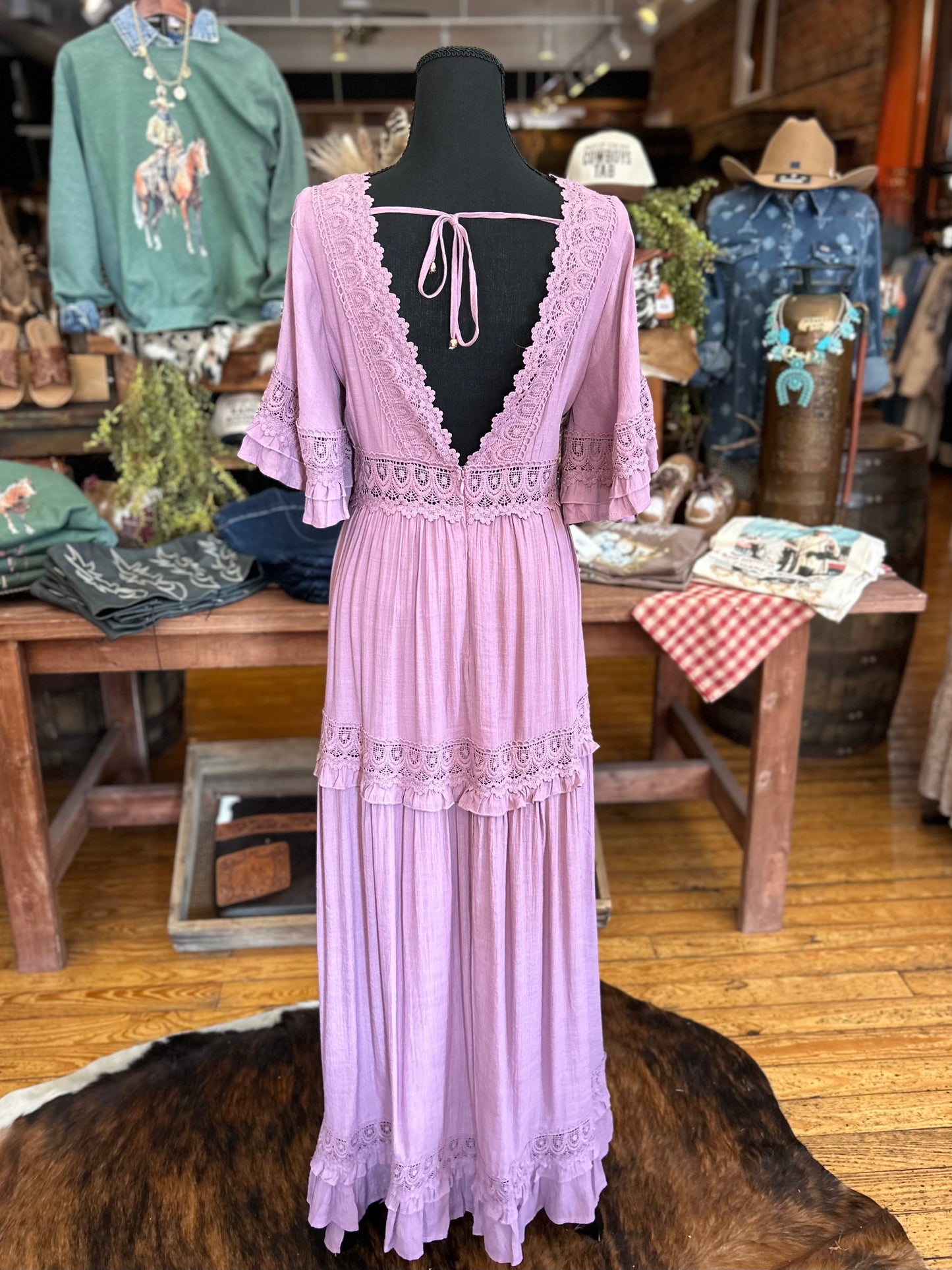Wisteria Wanderer – Purple Maxi Dress