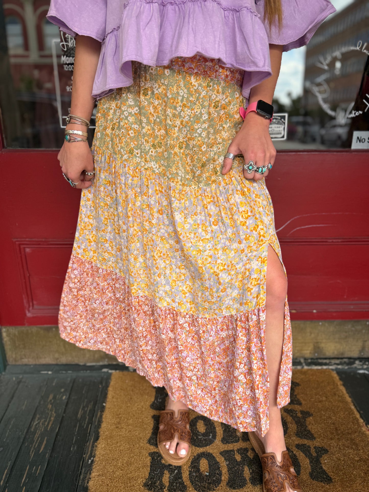 Free Spirit Flora – Maxi Slit Skirt