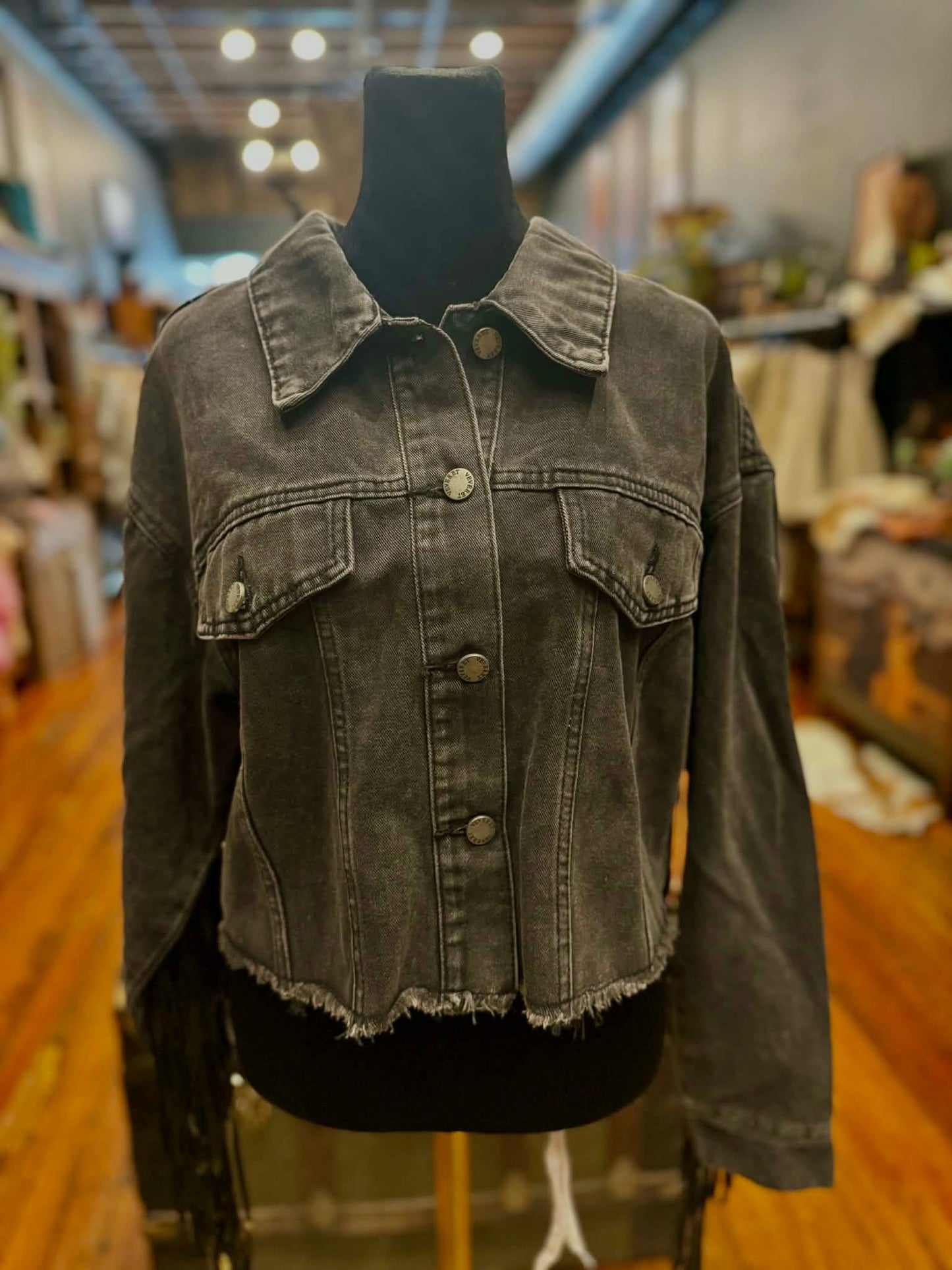 Raven Ranch Fringe – Denim Jacket