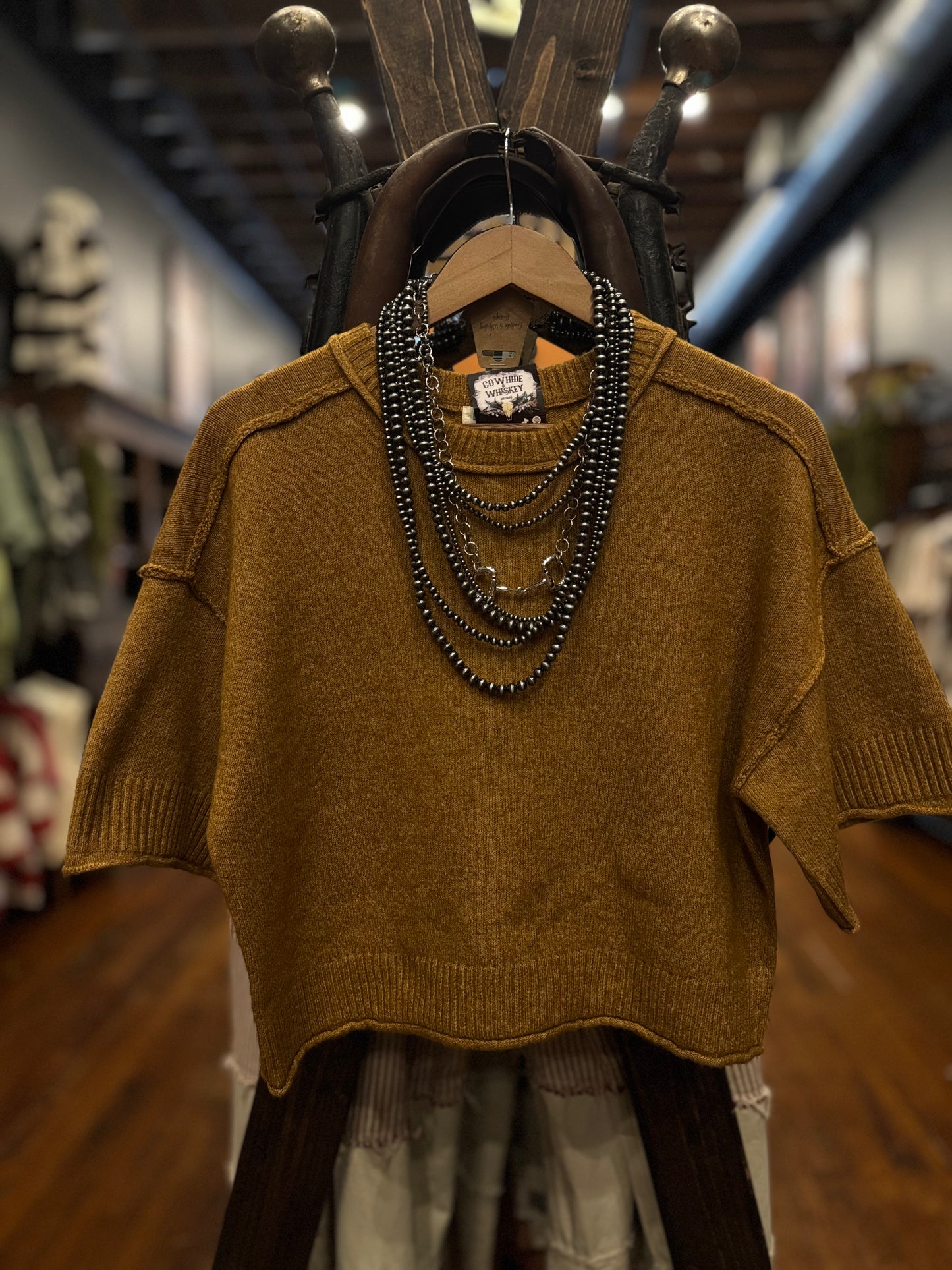 Autumn Glow – Camel Knit Sweater