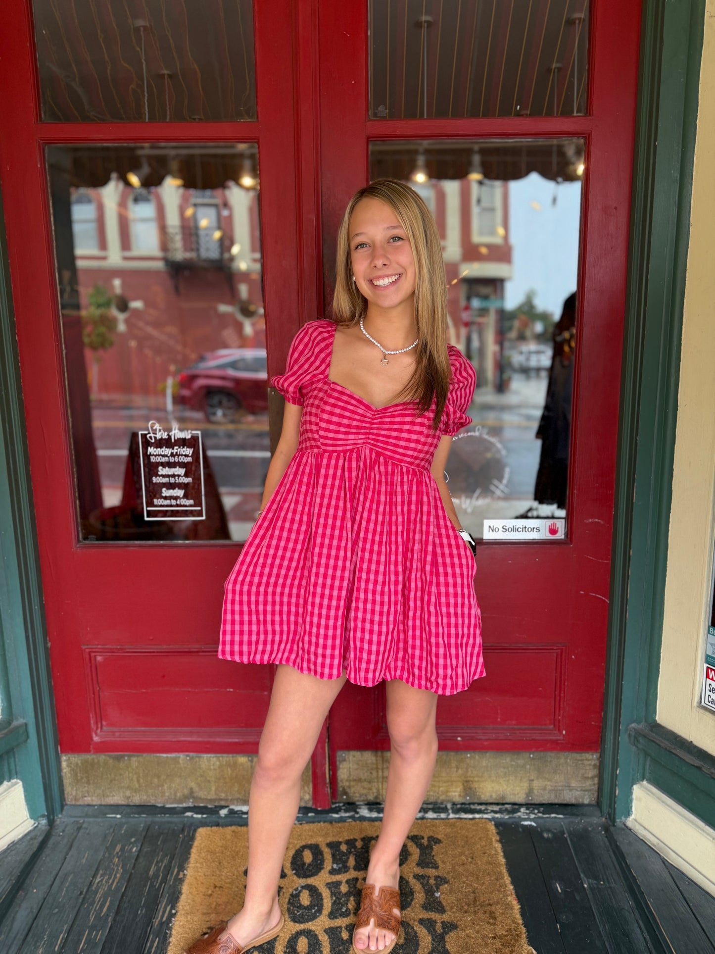 Berry Summer – Gingham Romper