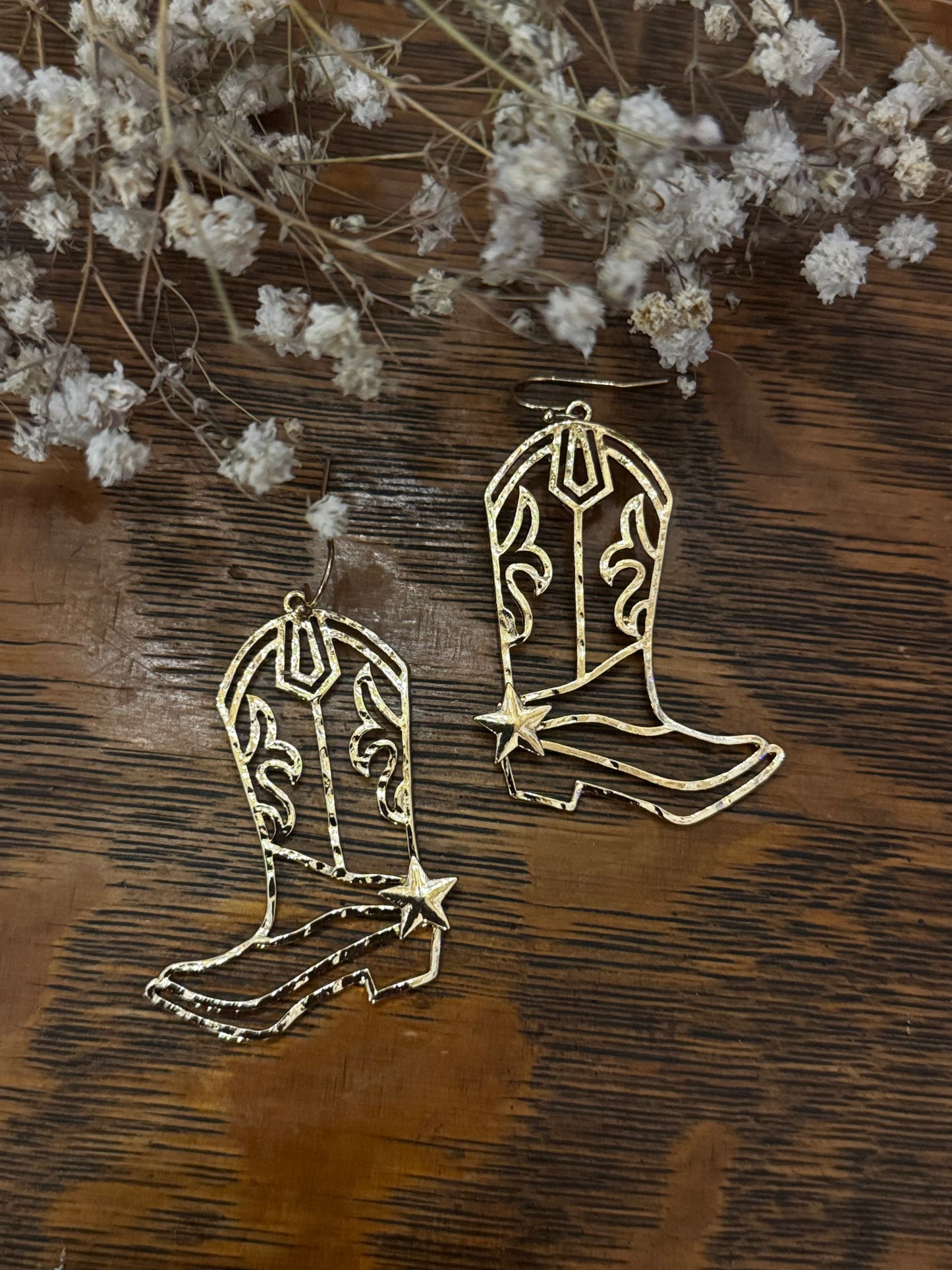 Golden Spur - Boot Earrings