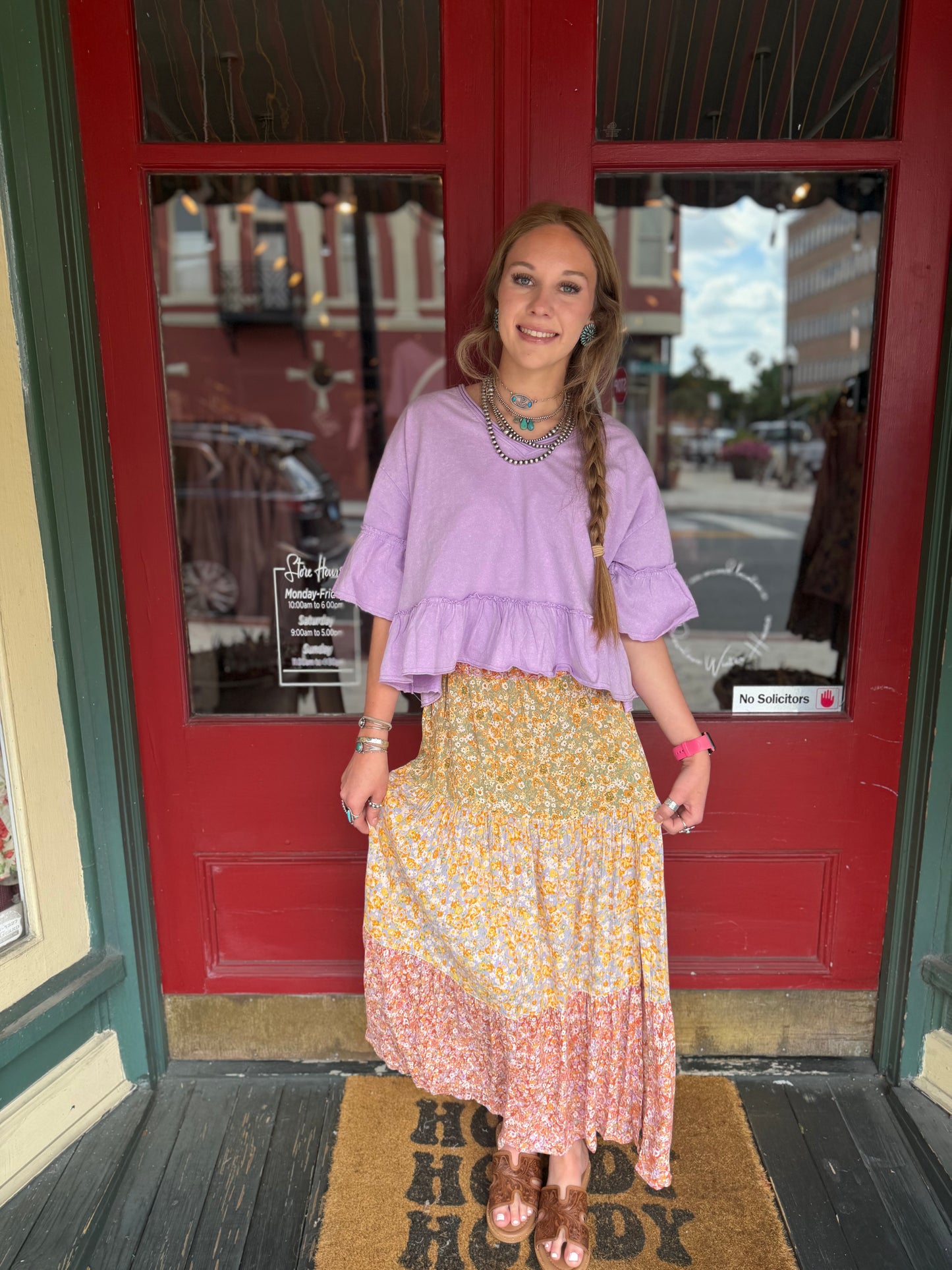 Lavender Lane – Ruffle Top