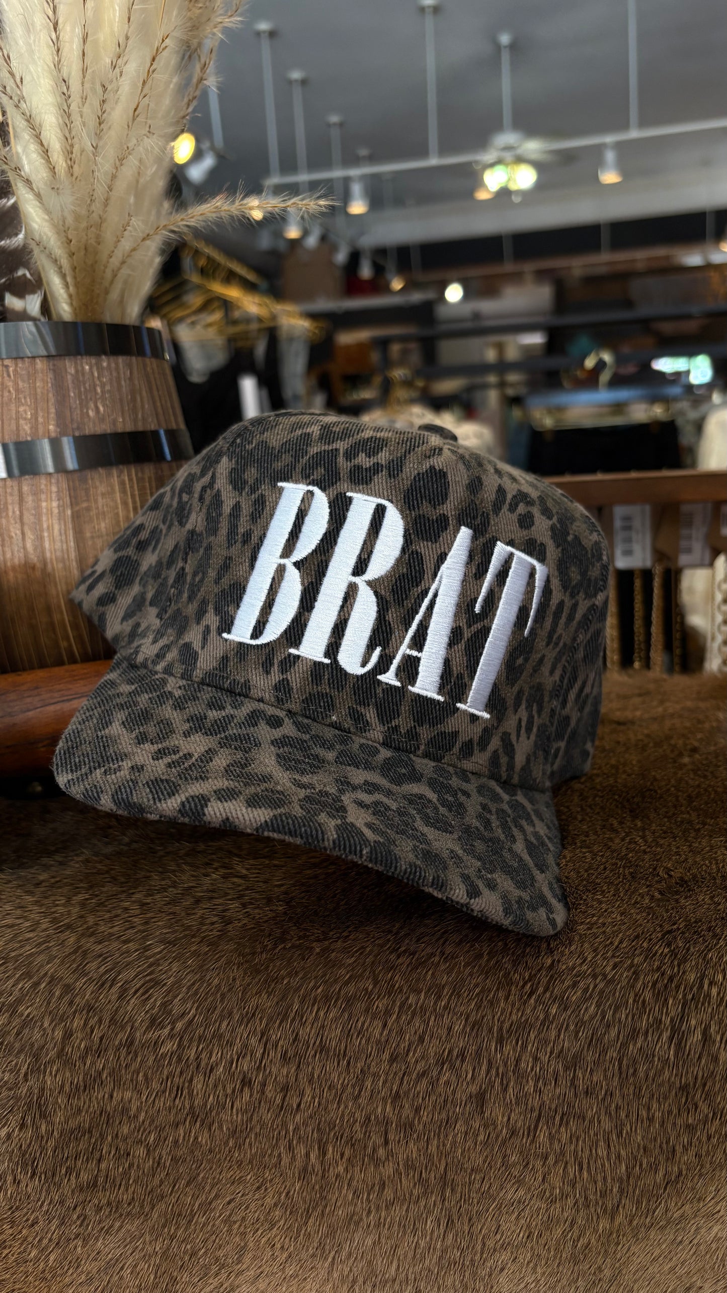 Brat-Leopard Trucker Hat