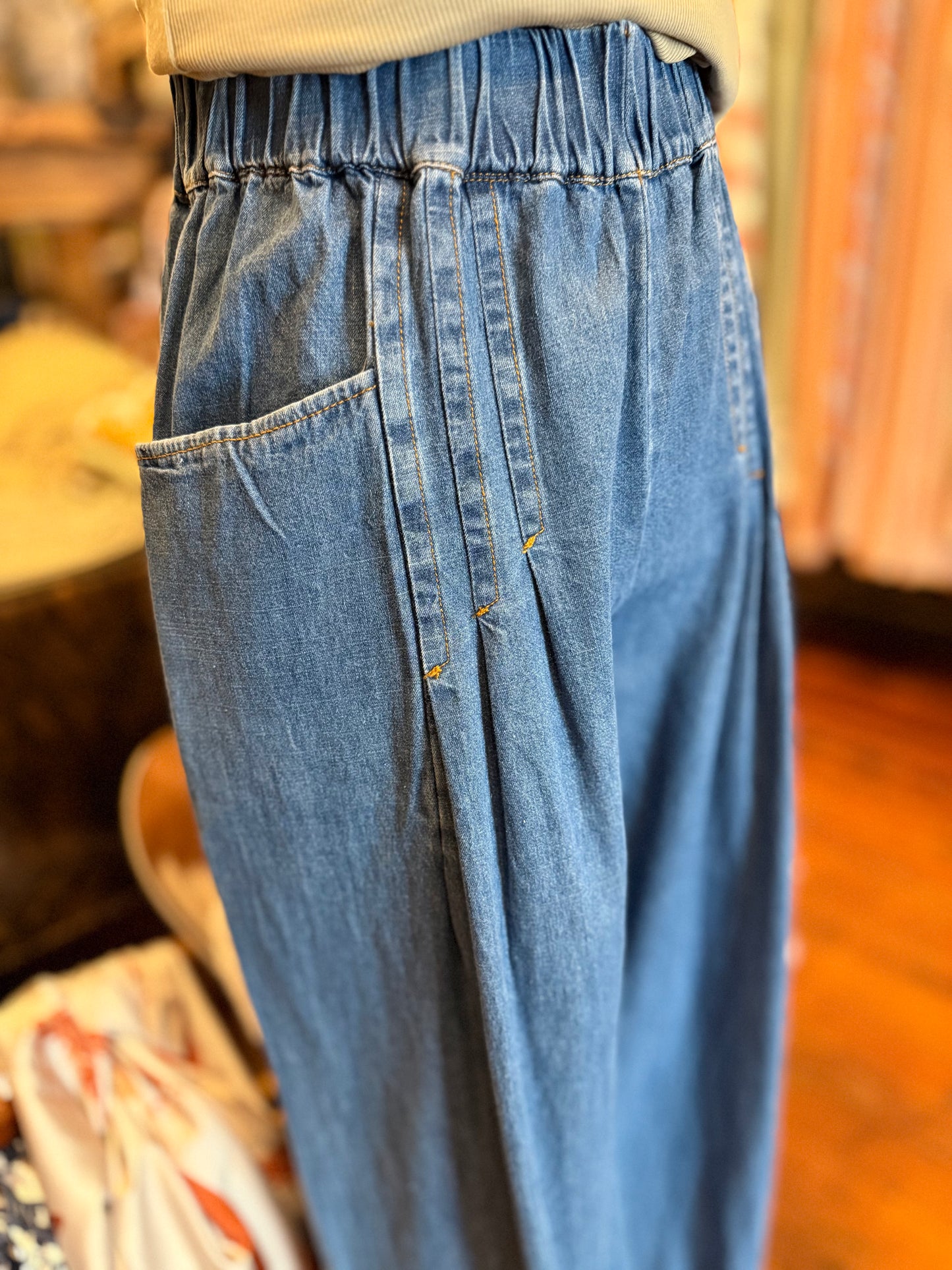 River Wash - Wide Leg Denim Pants