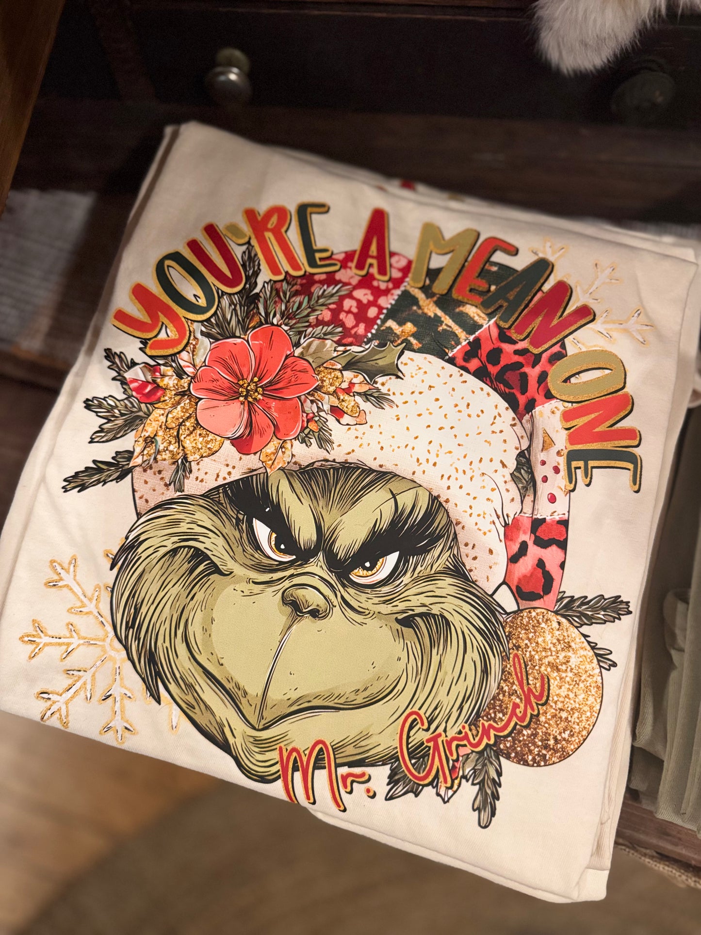 Christmas Mean One - Ivory Graphic Tee