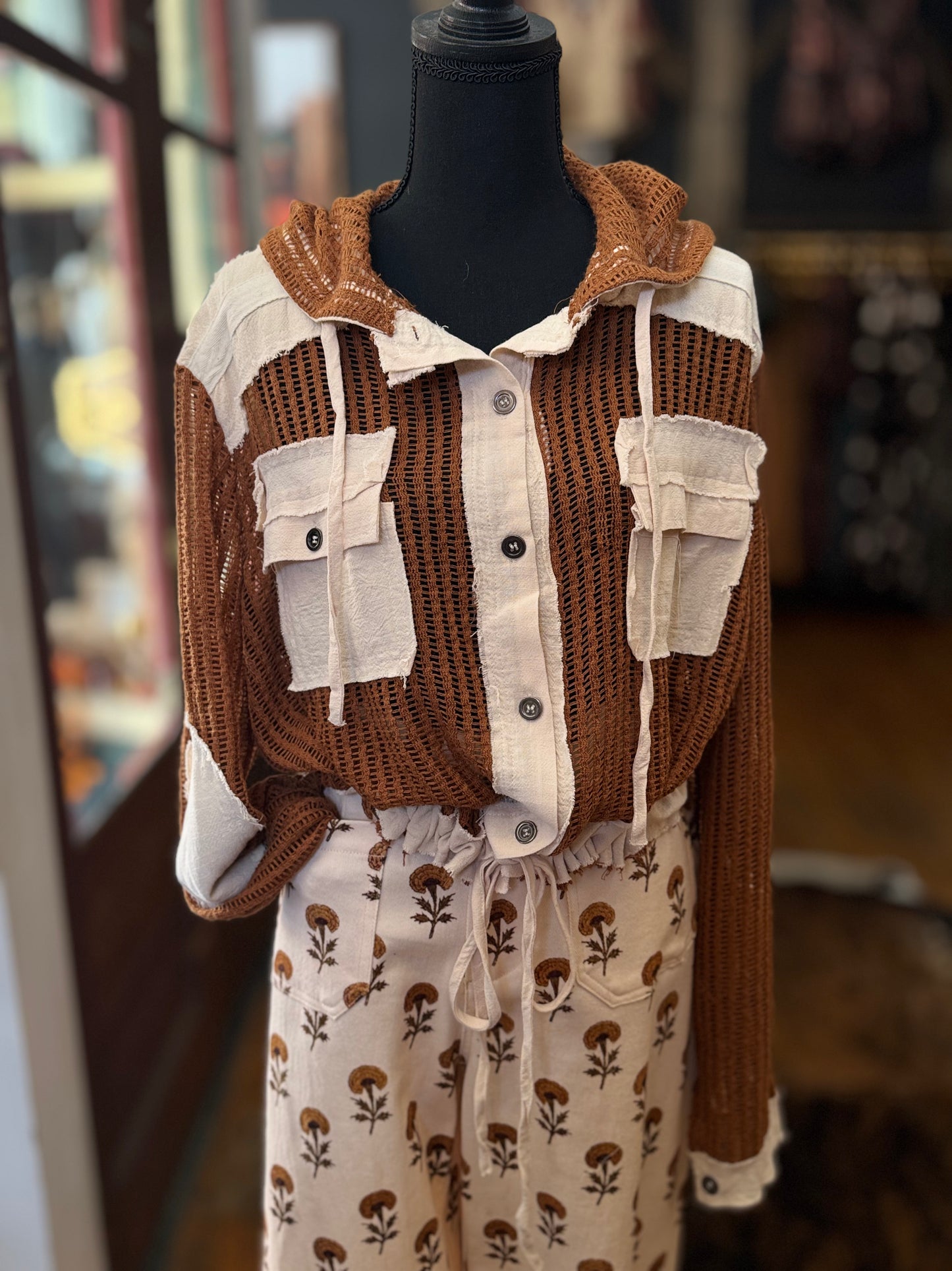 Burnished Threads - Rust Mesh Jacket