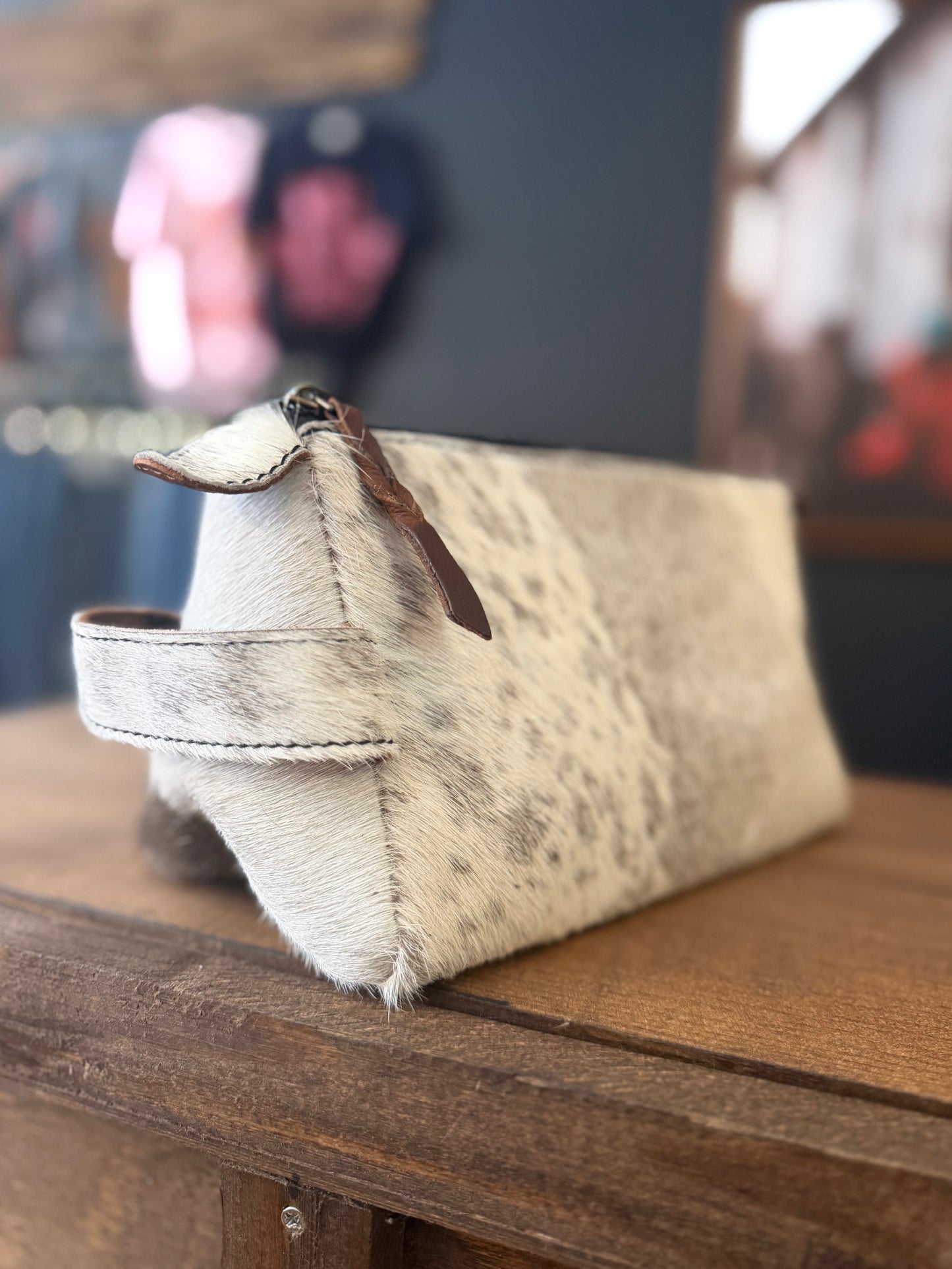 Hideaway Beauty – Cowhide Makeup Bag