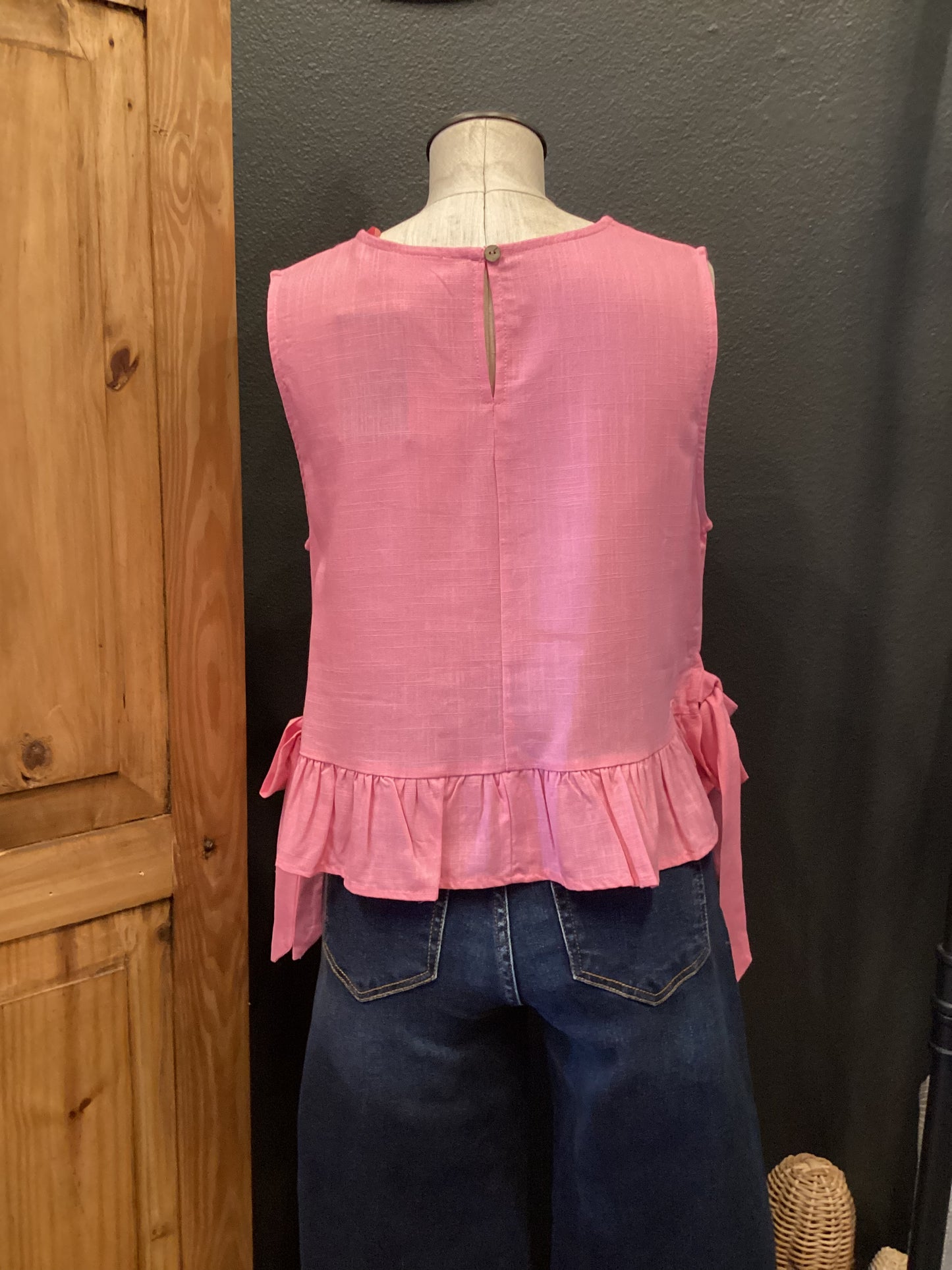Southern Belle – Pink Bow Side Tank