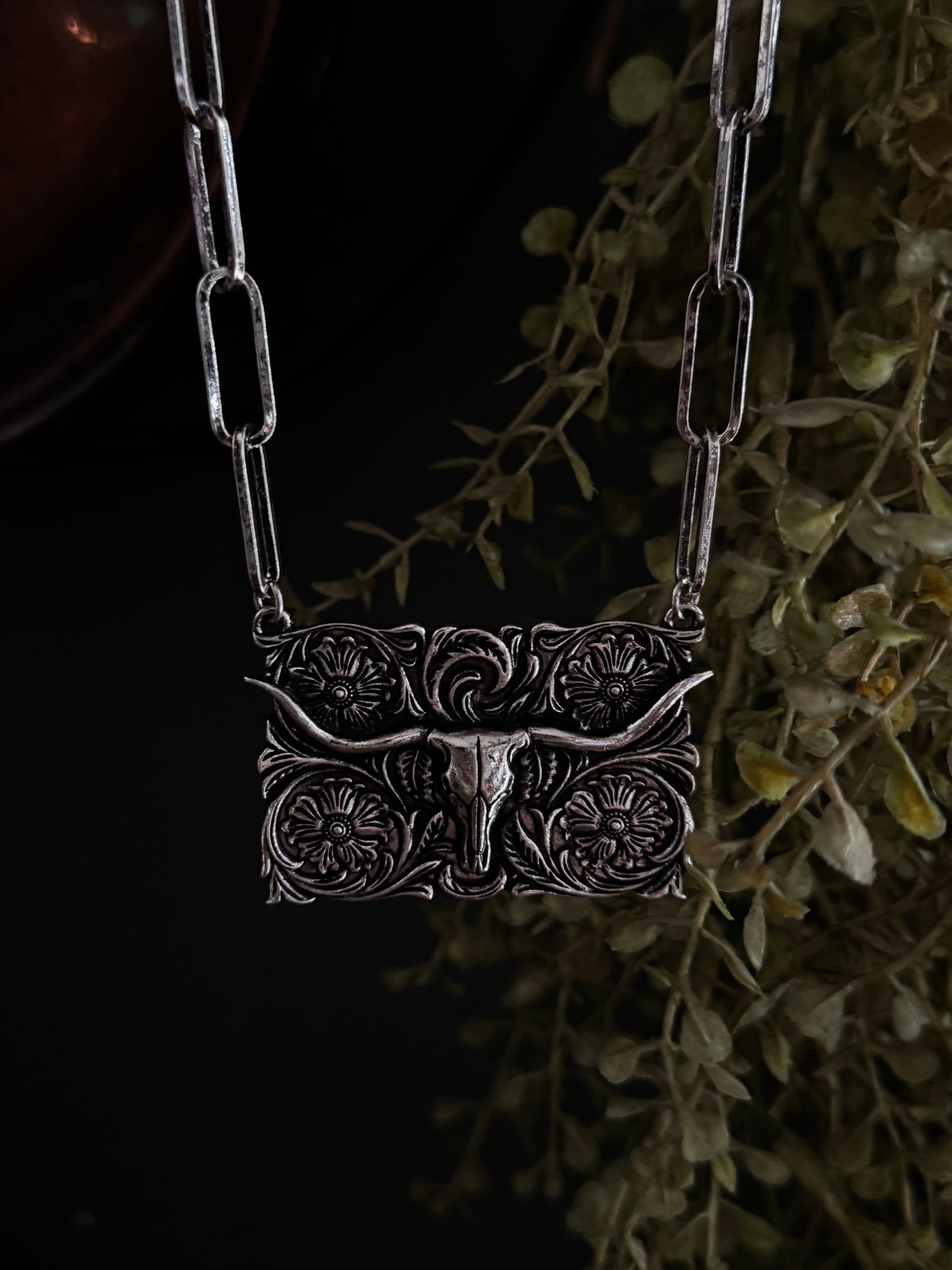 Big Longhorn Buckle - Necklace