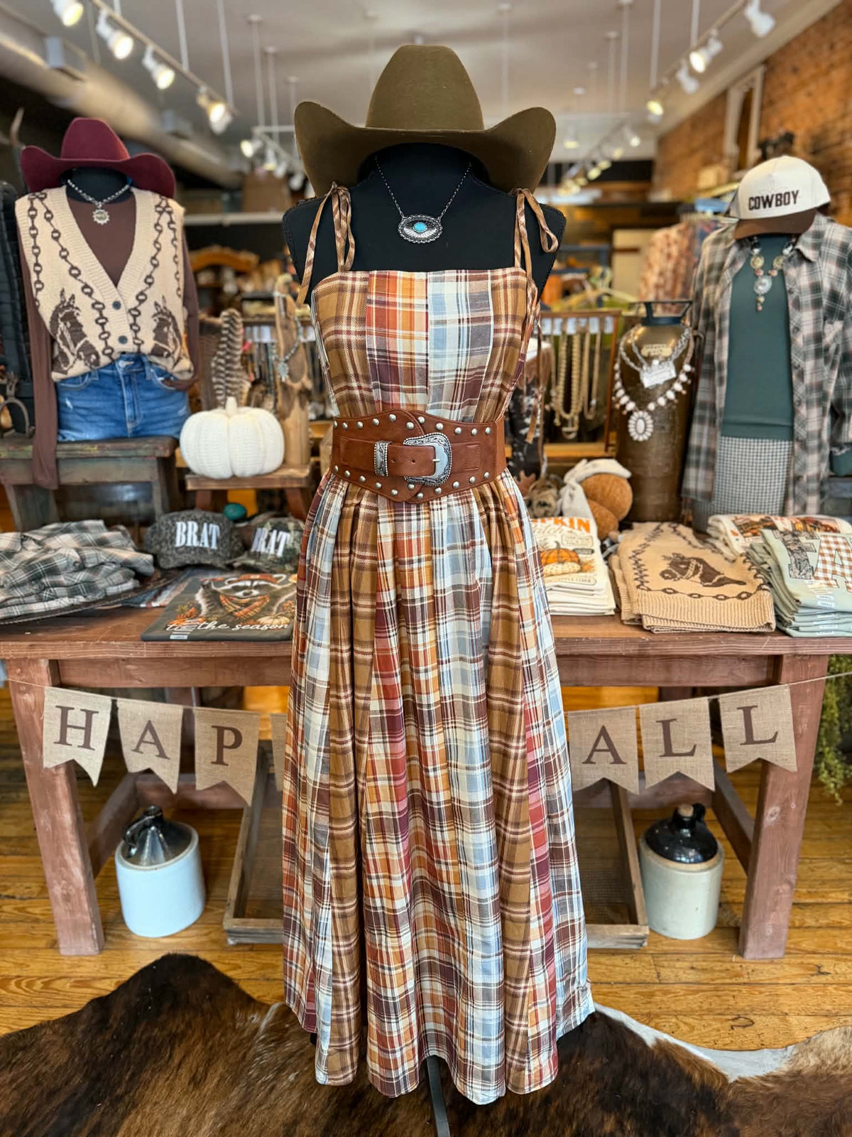Fall at the Farm – Plaid Maxi Dress