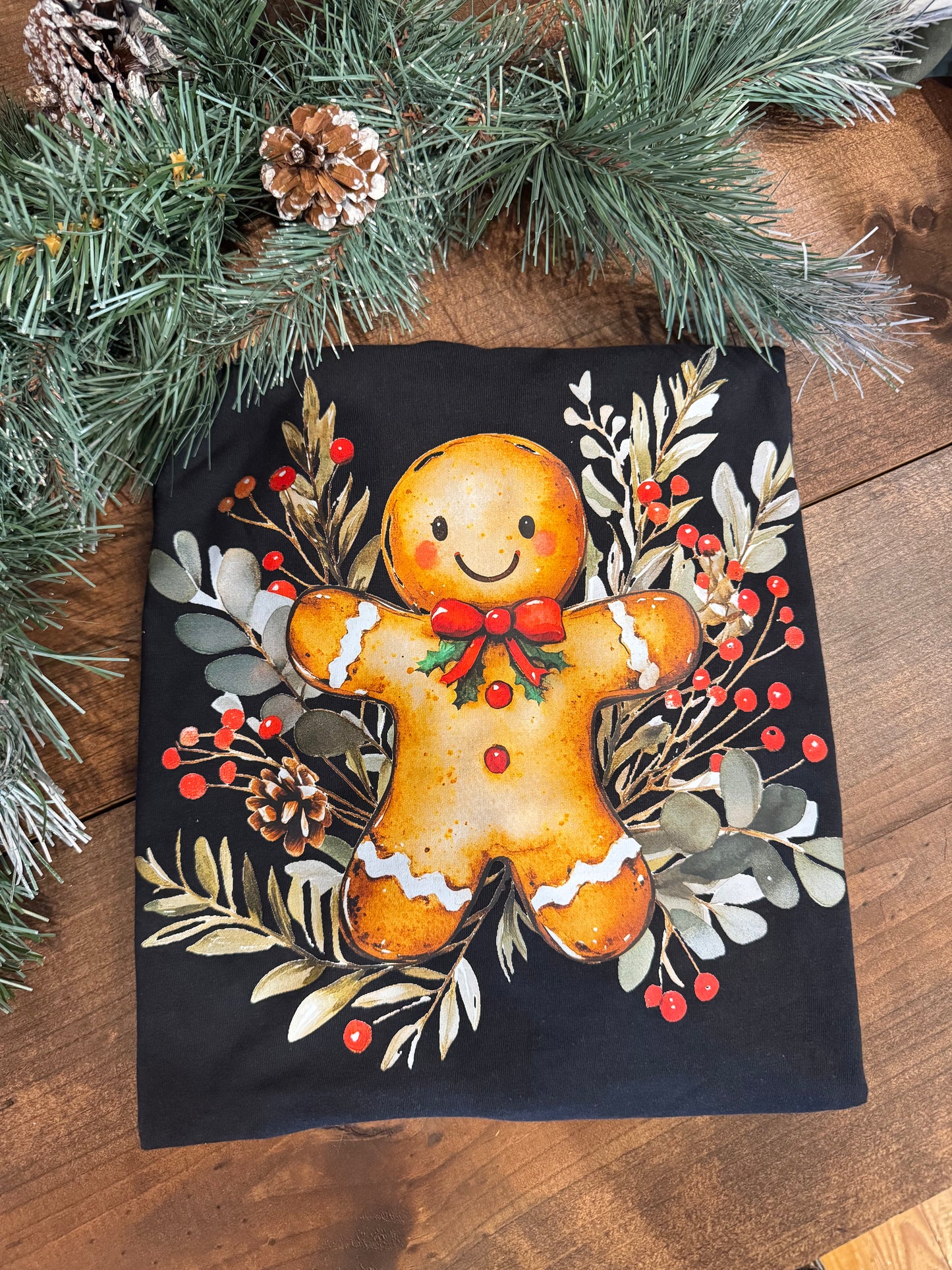 Farm House Gingerbread - Black Graphic Tee