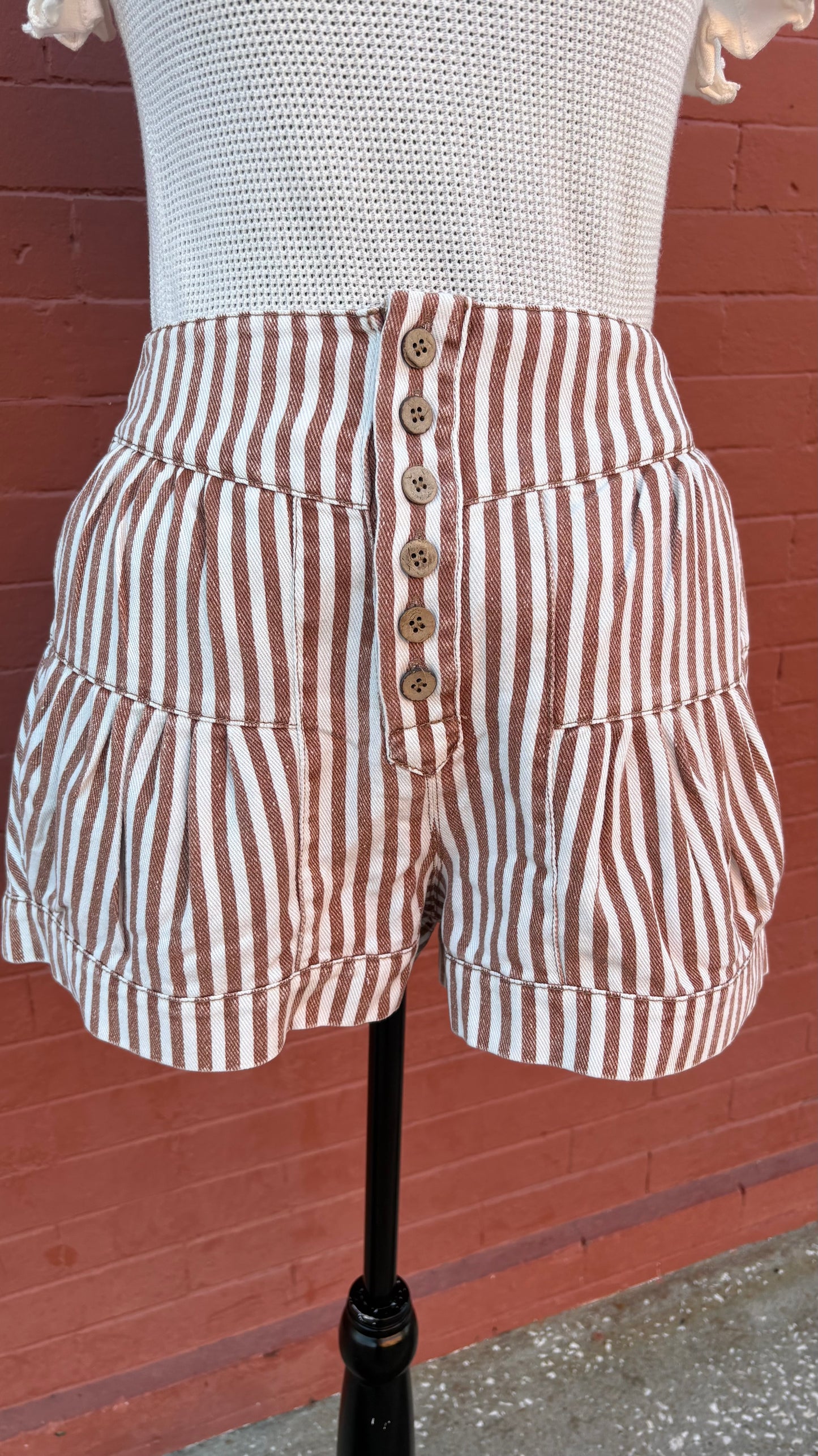 Sundown Stripe - Pleated Shorts