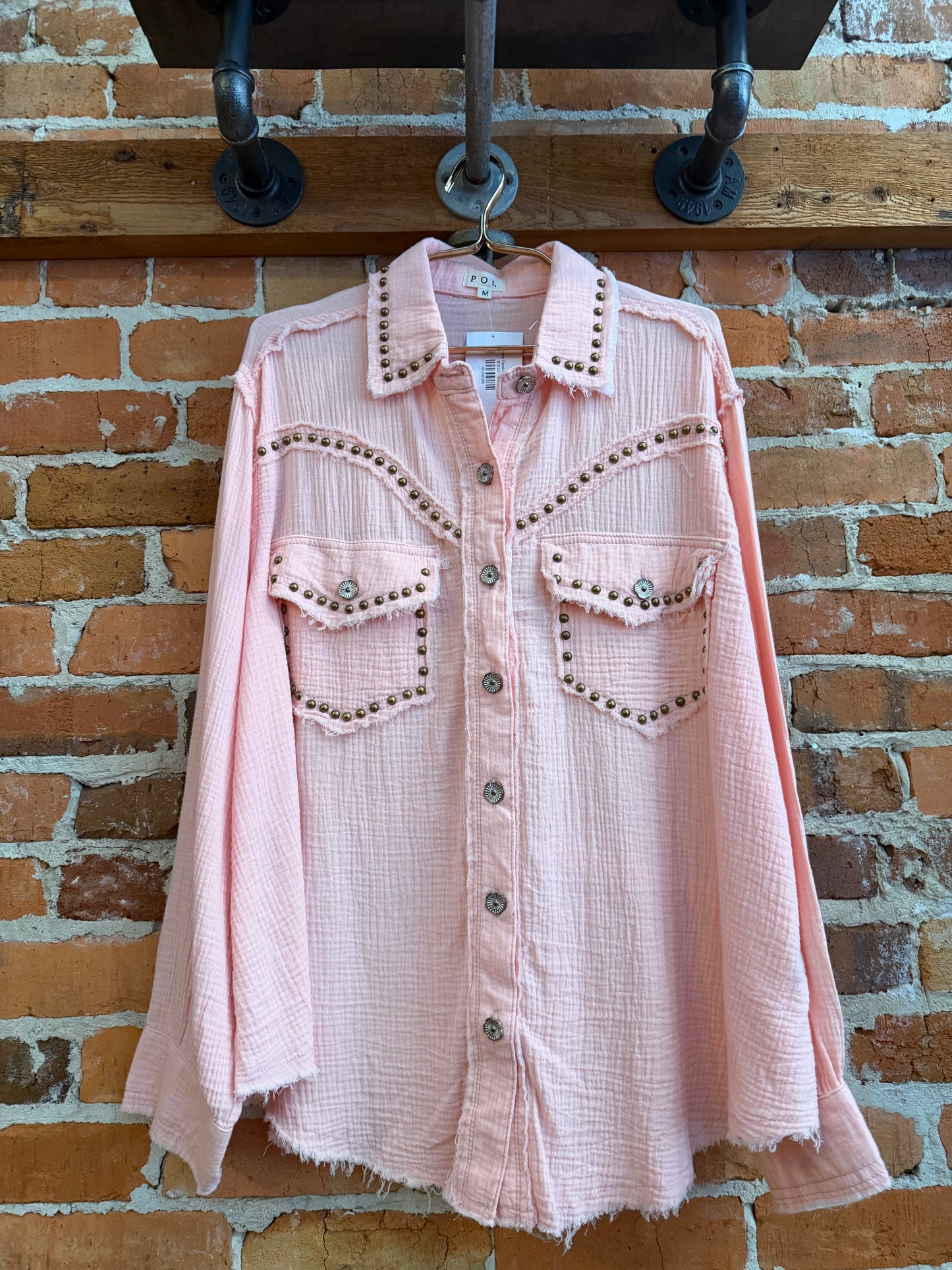 Rosé Rebellion – Button-Down Shacket