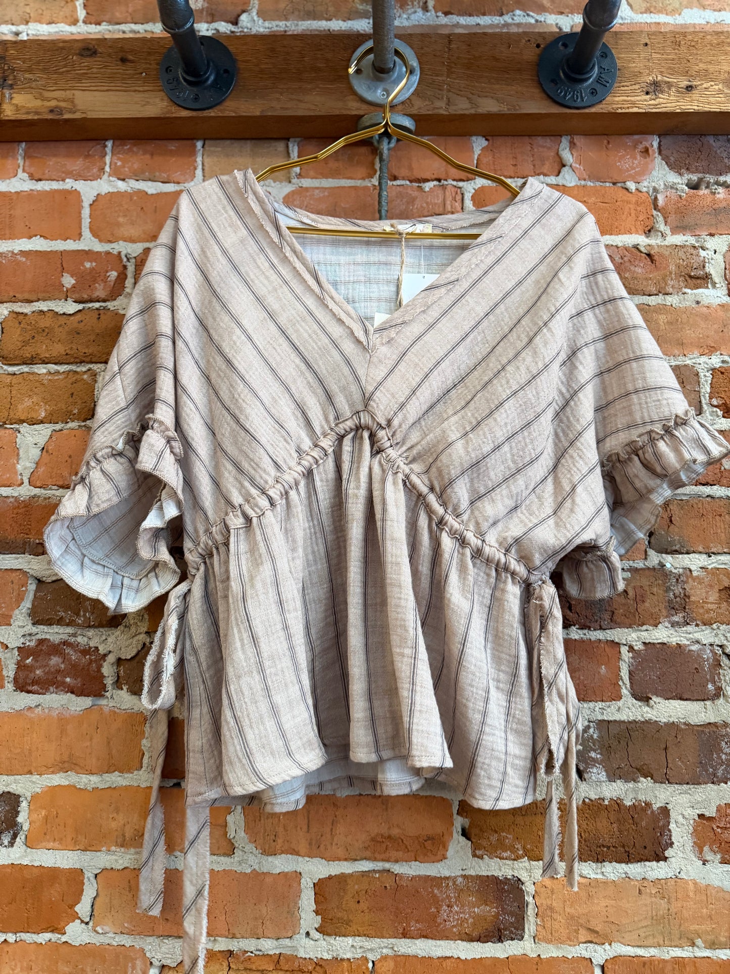 Rustic Birch-Striped Top