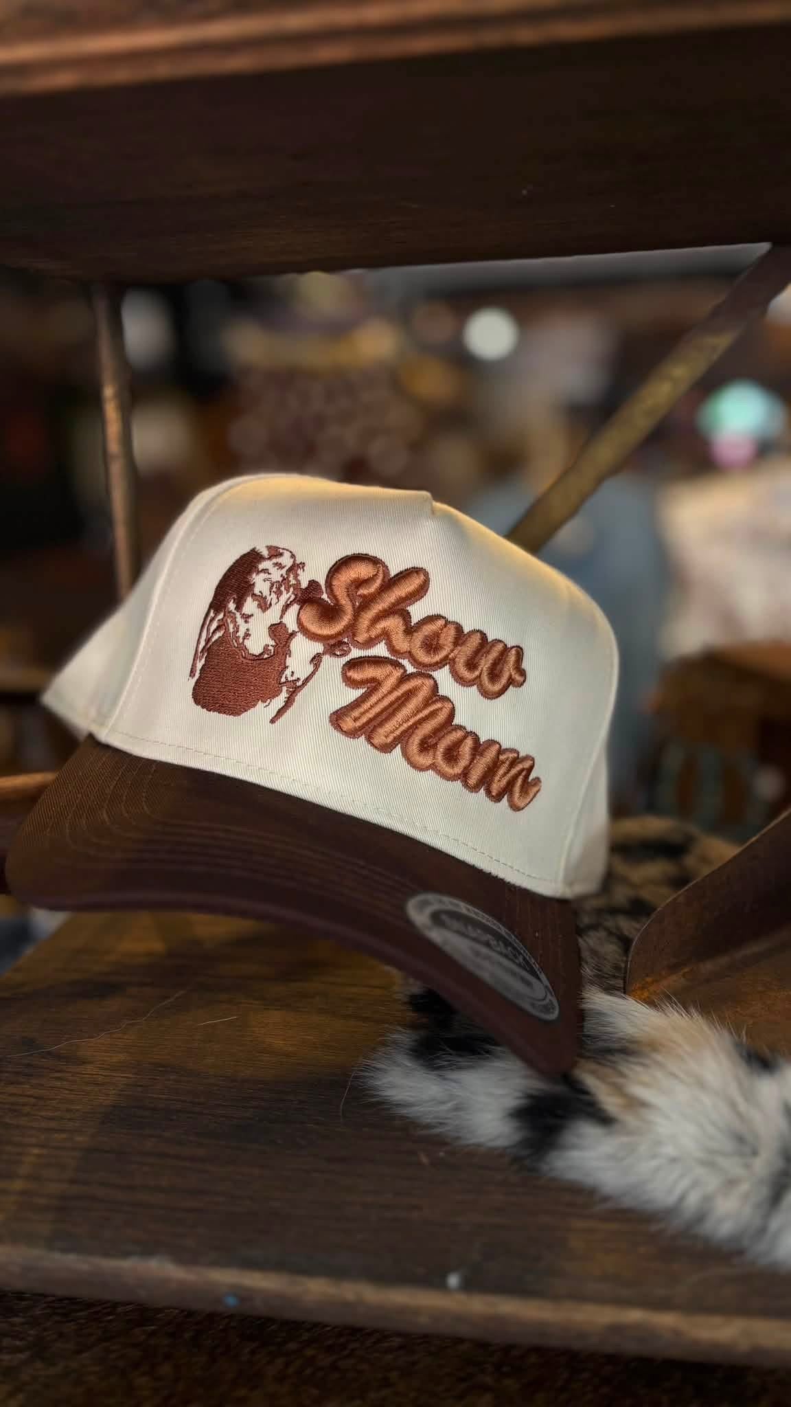Show Mom - Tan & Brown Canvas Cap