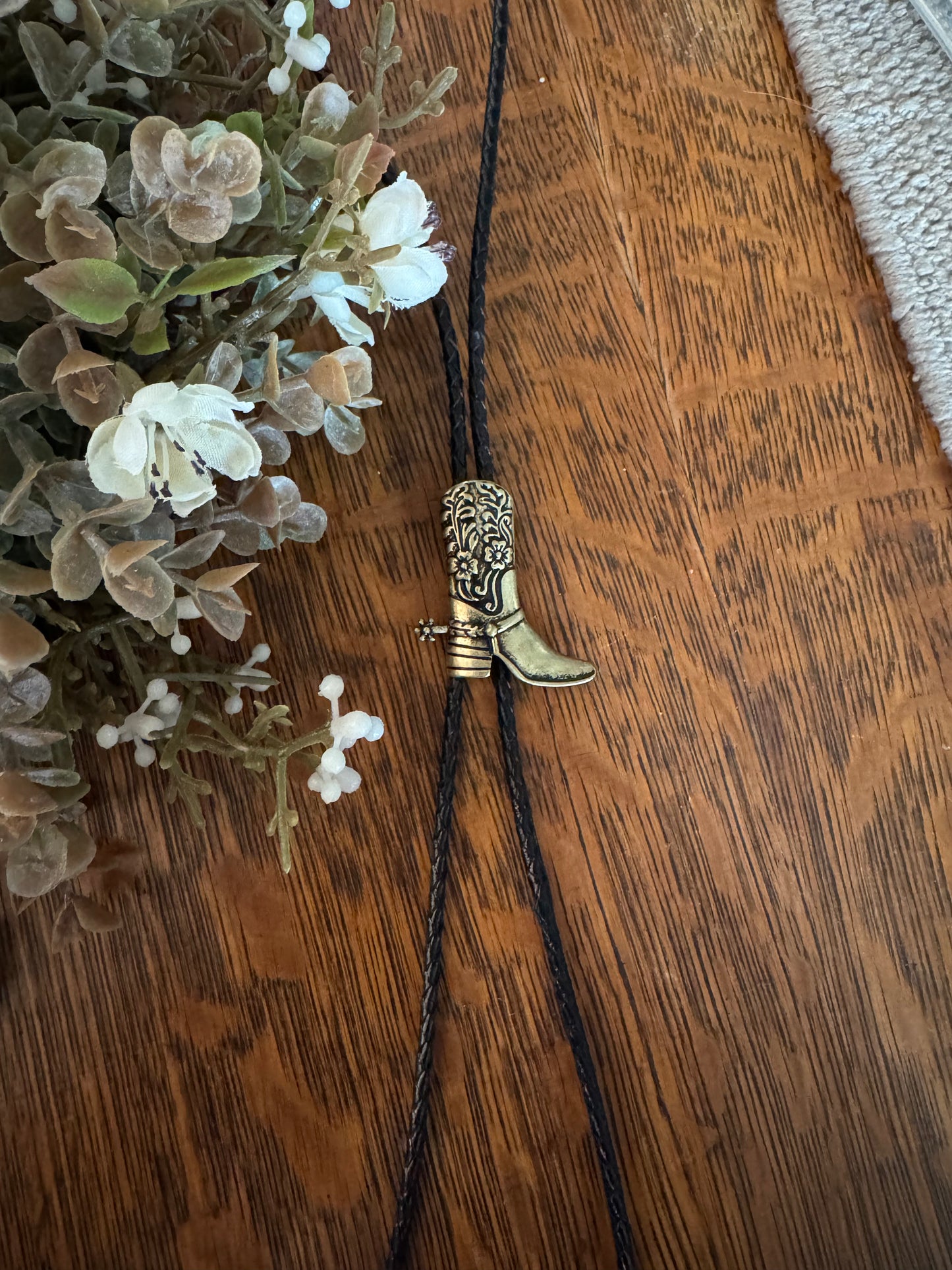 Brass Boot Bolo - Necklace