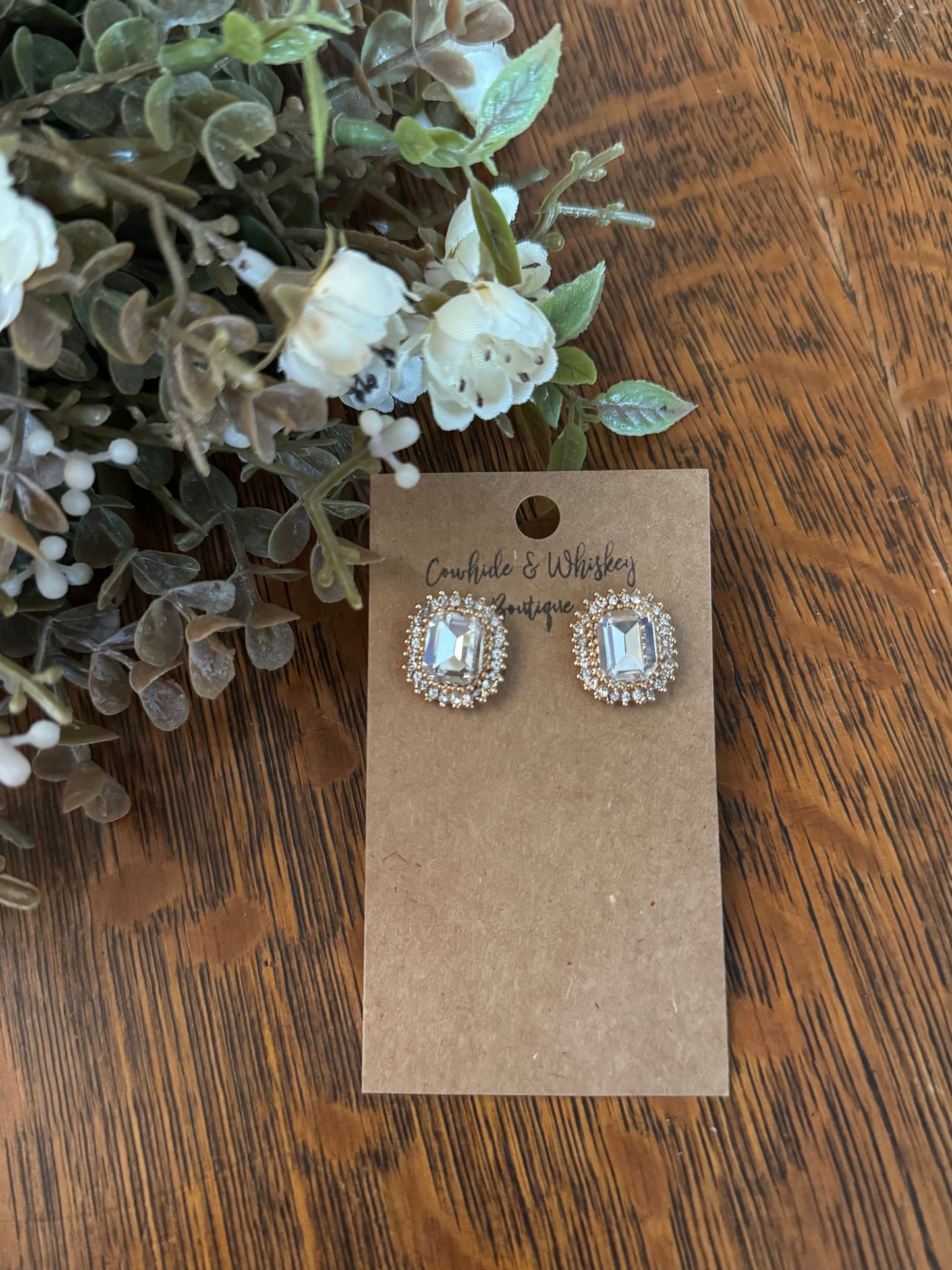 Gold Crusted - Stud Earrings