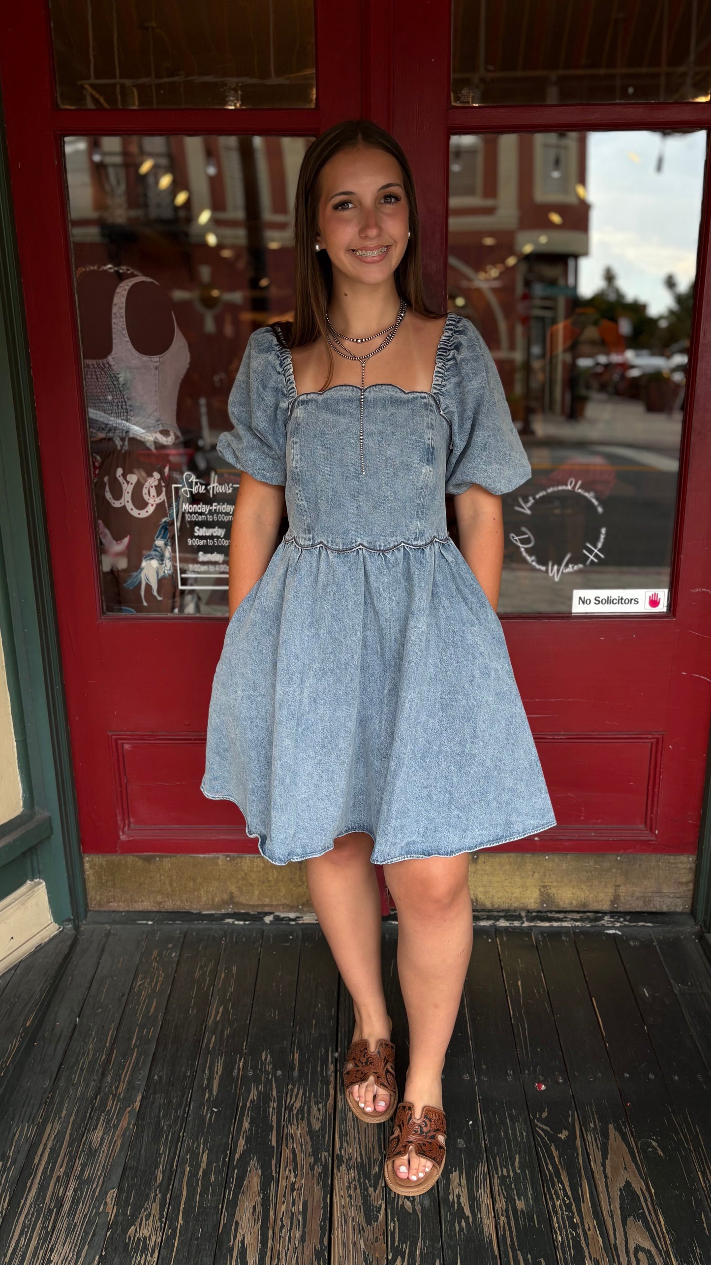 Hattie Blue – Short Denim Dress