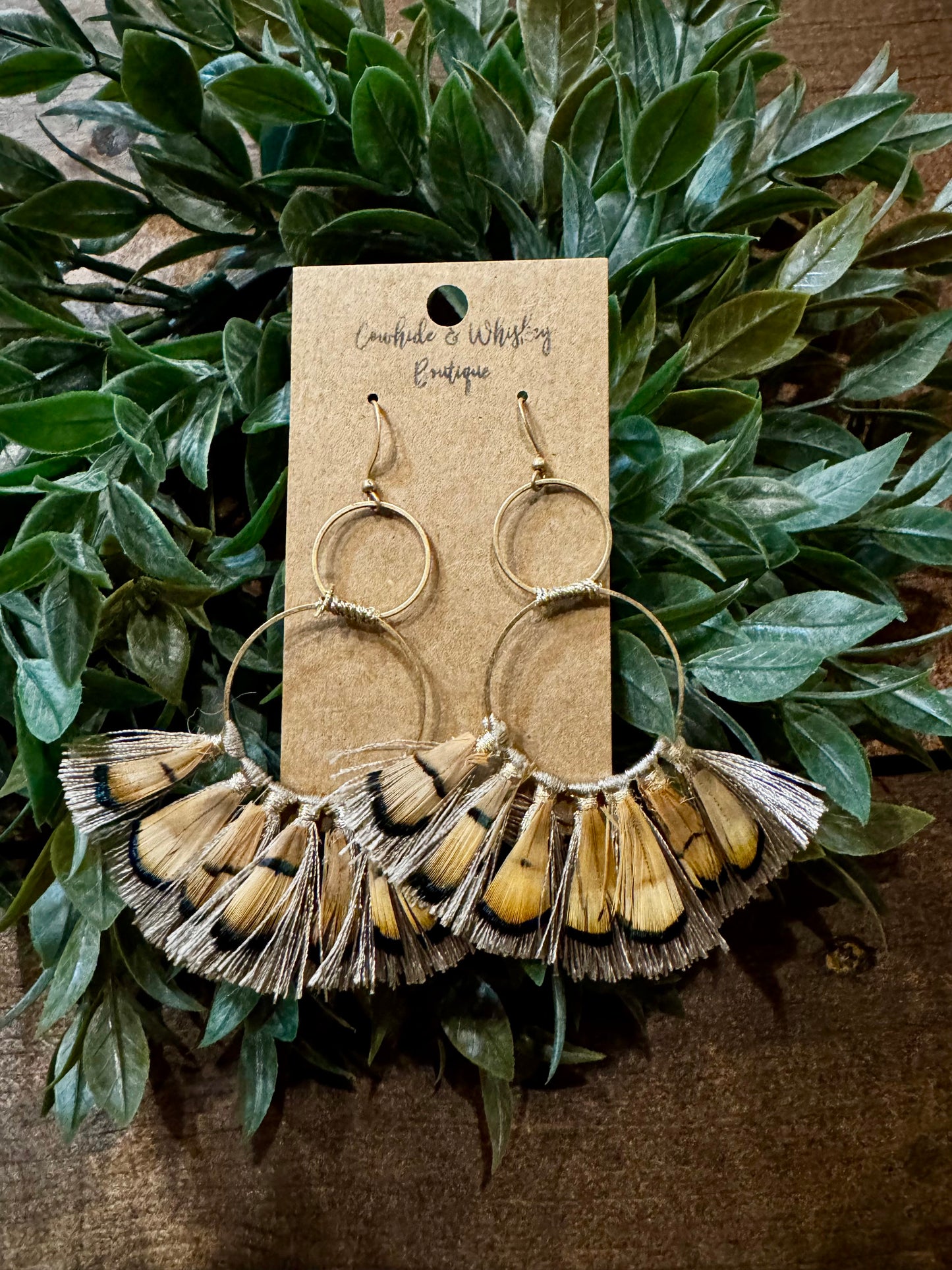 Double Pheasant - Feather Earring