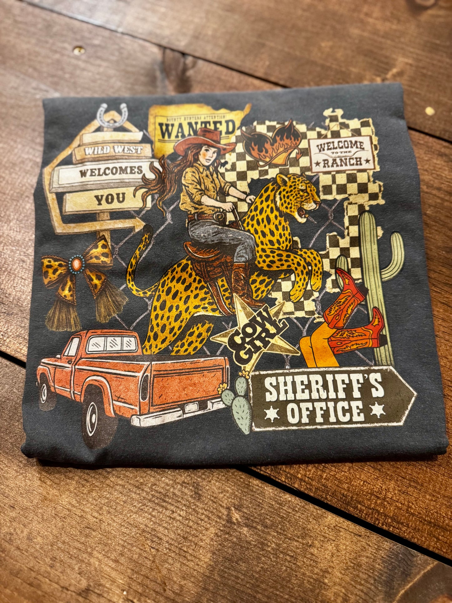 Leopard Cowgirl - Pepper Graphic Tee