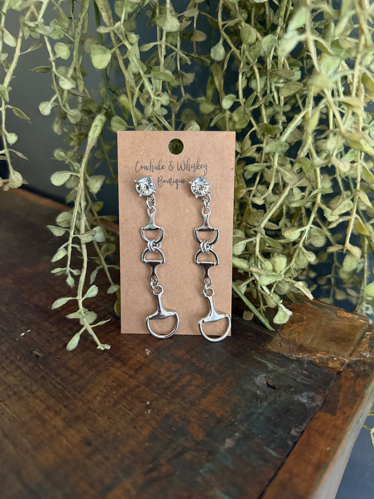 Chained Bit - Silver Earrings