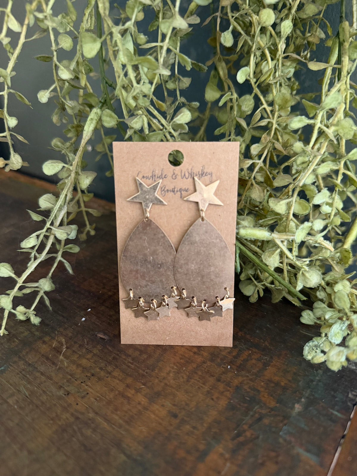 Star Punch - Gold Earrings