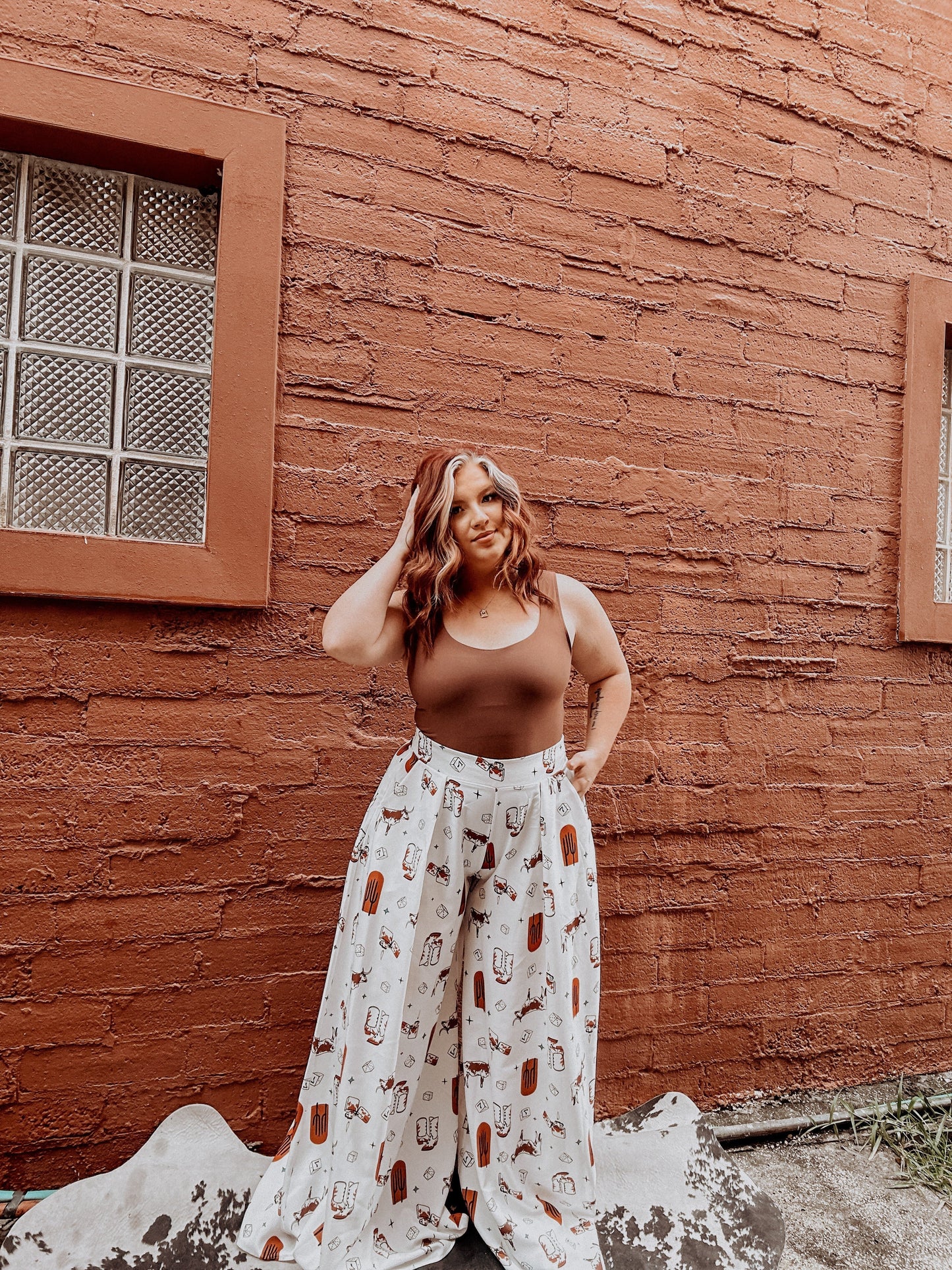 Light Me Up Cowboy -Ivory Pants
