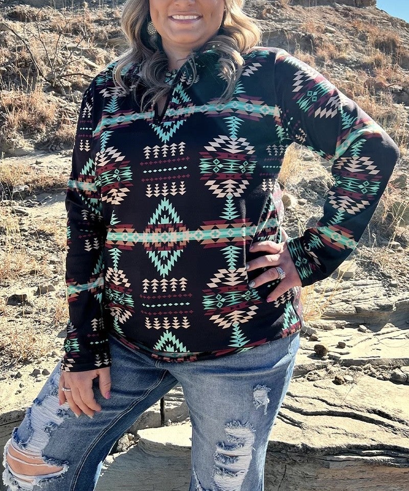 Aspen Aztec - Quarter Zip Pullover