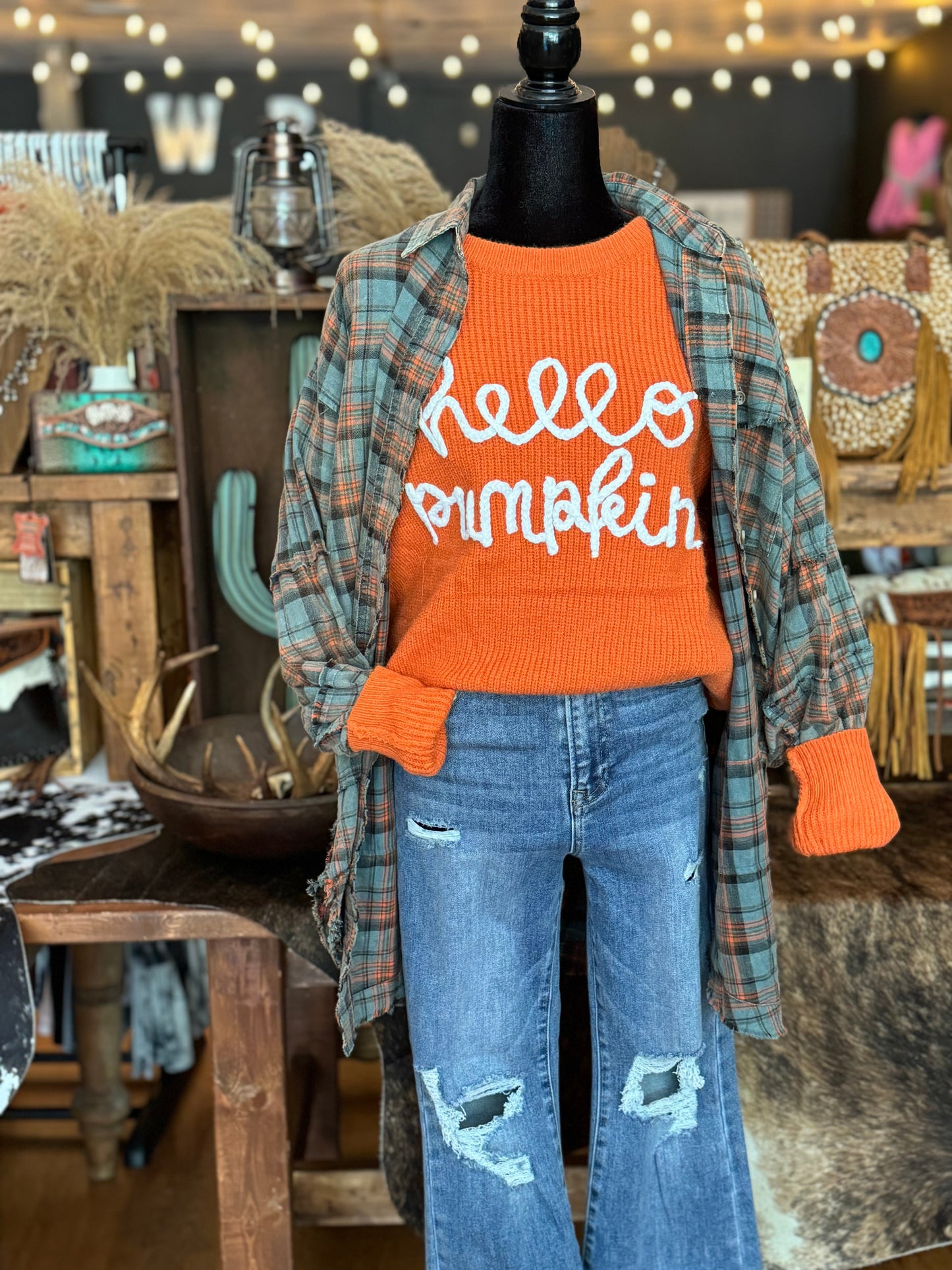 Back Home Vintage Teal - Mineral Washed Plaid Flannel