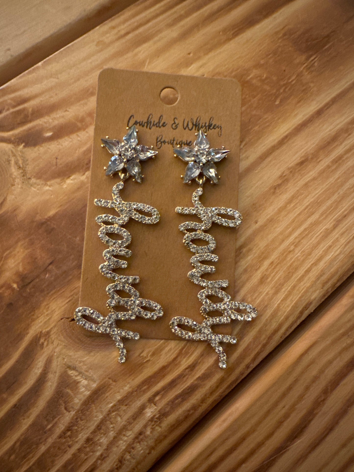 Gold HOWDY - Earrings
