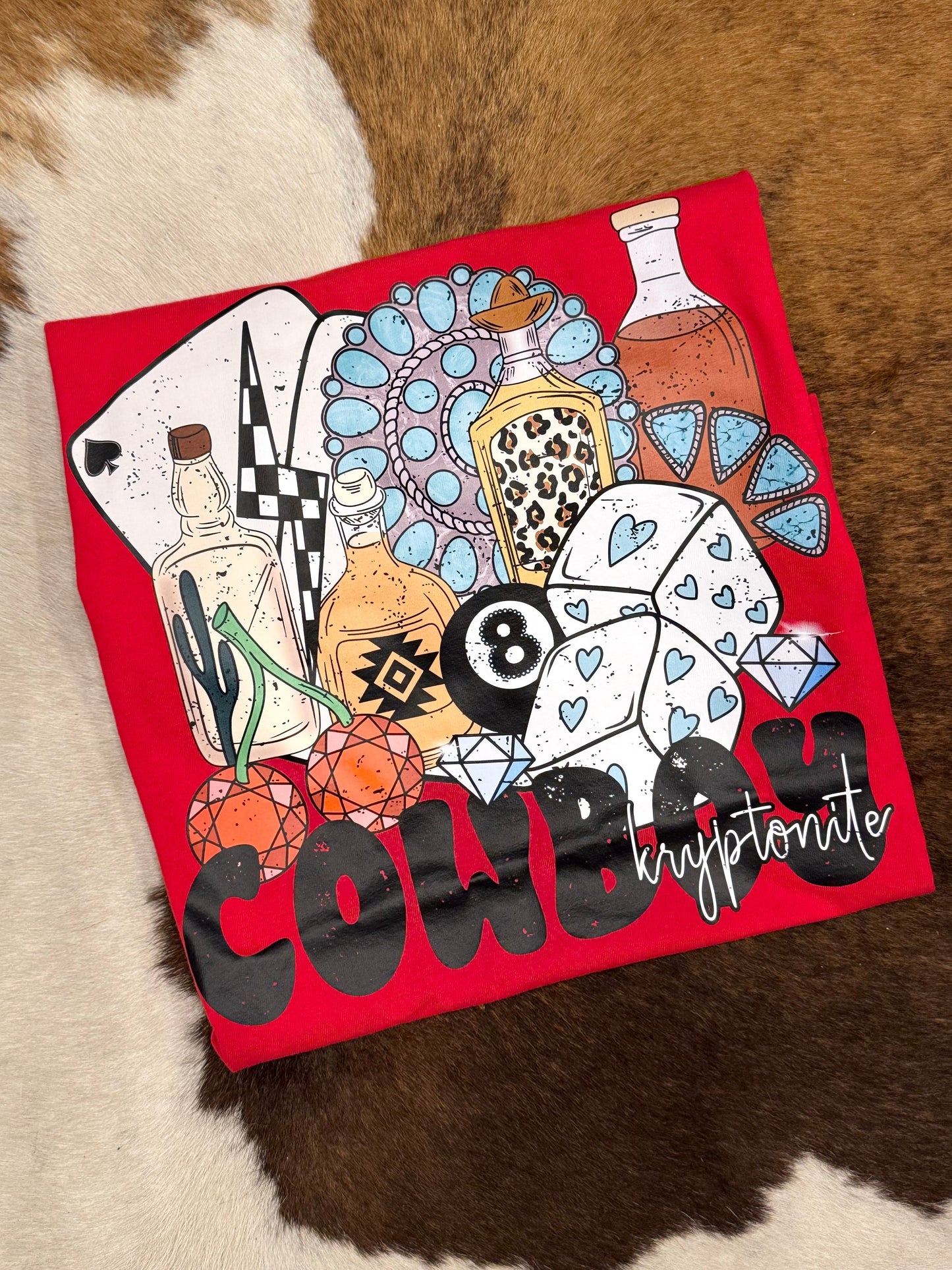 Cowboy Kryptonite - Red Graphic Tee