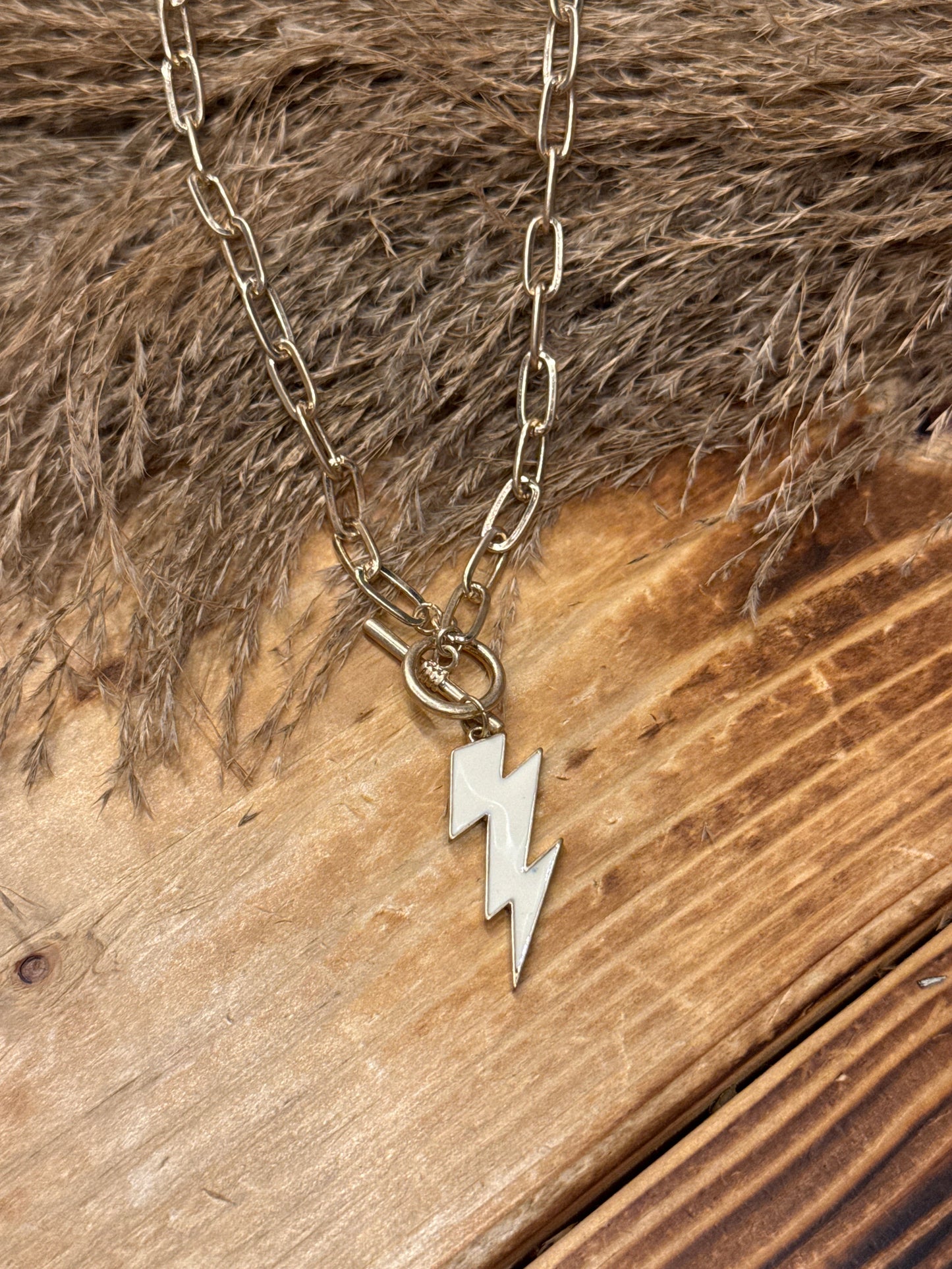 Ivory Bolt Toggle - Necklace