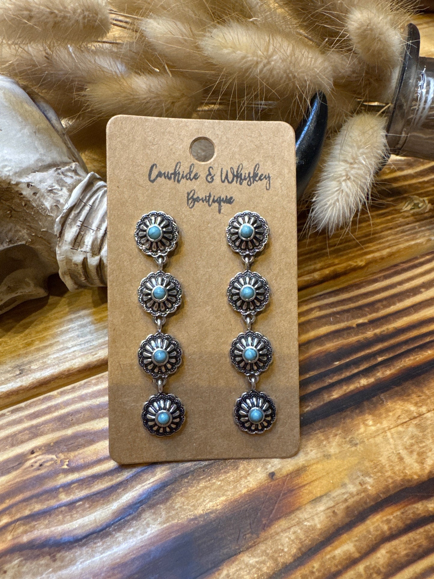Mini Concho Buttons - Earrings